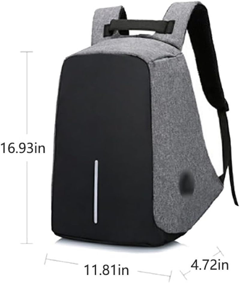 Charging Hole Anti-Theft Backpack Professional Simple Style Men Laptop Backpacks with Hiding Zipper Laptops Carrier Bags image number 4