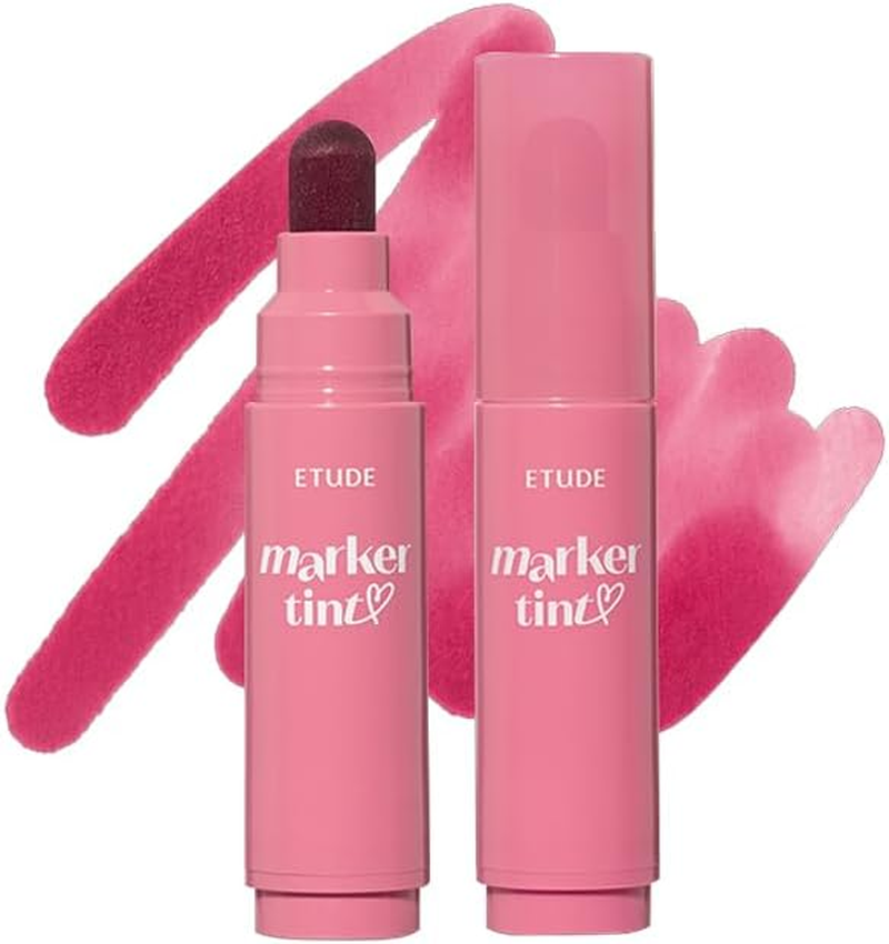 ETUDE Dear Darling Marker Tint #2 Mono Plum (5G) | Hydrating & Long Lasting Lip Stain | High Pigmented Lip Maker with Easy Drawing Tip | Korean Daily Lip Tint, Korean Makeup, Kbeauty, Perfect for Gift image number 3