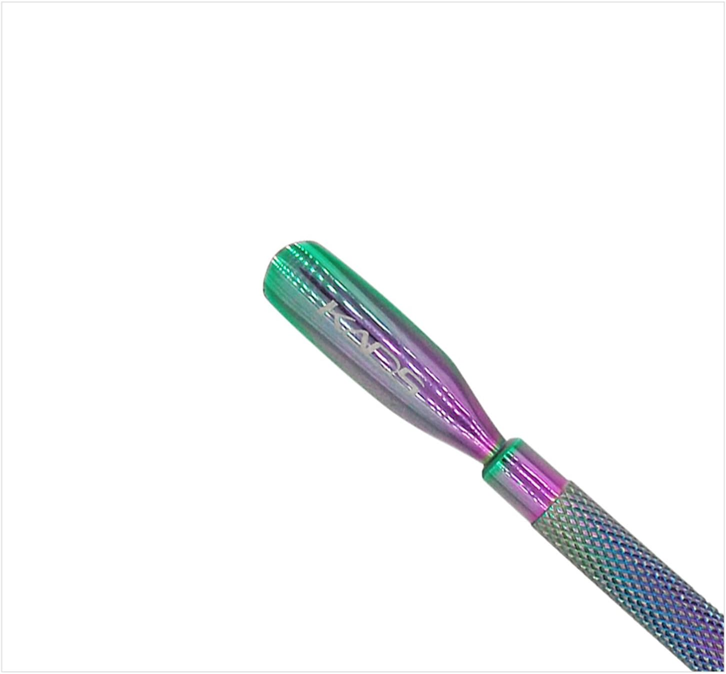Rainbow Stainless Steel Nail Cuticle Pusher Double Ended Cuticle Remover Cleaner Manicure Pedicure Tool image number 3