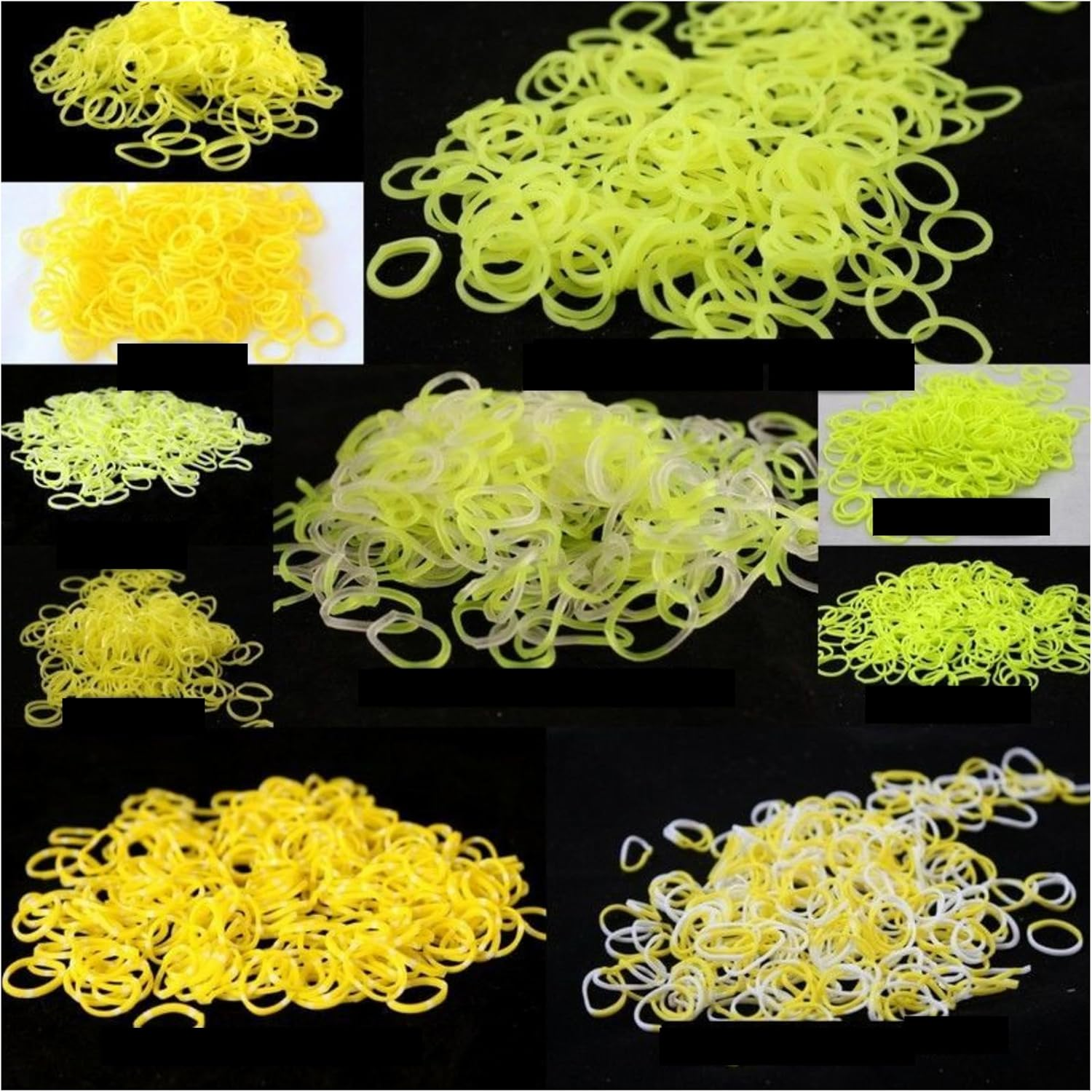FIL 600+ Loom Bands Kit Refill W Hook S-Clips [Colour: Yellow] [Type: Bright Metallic Colours (600Pcs)] image number 5