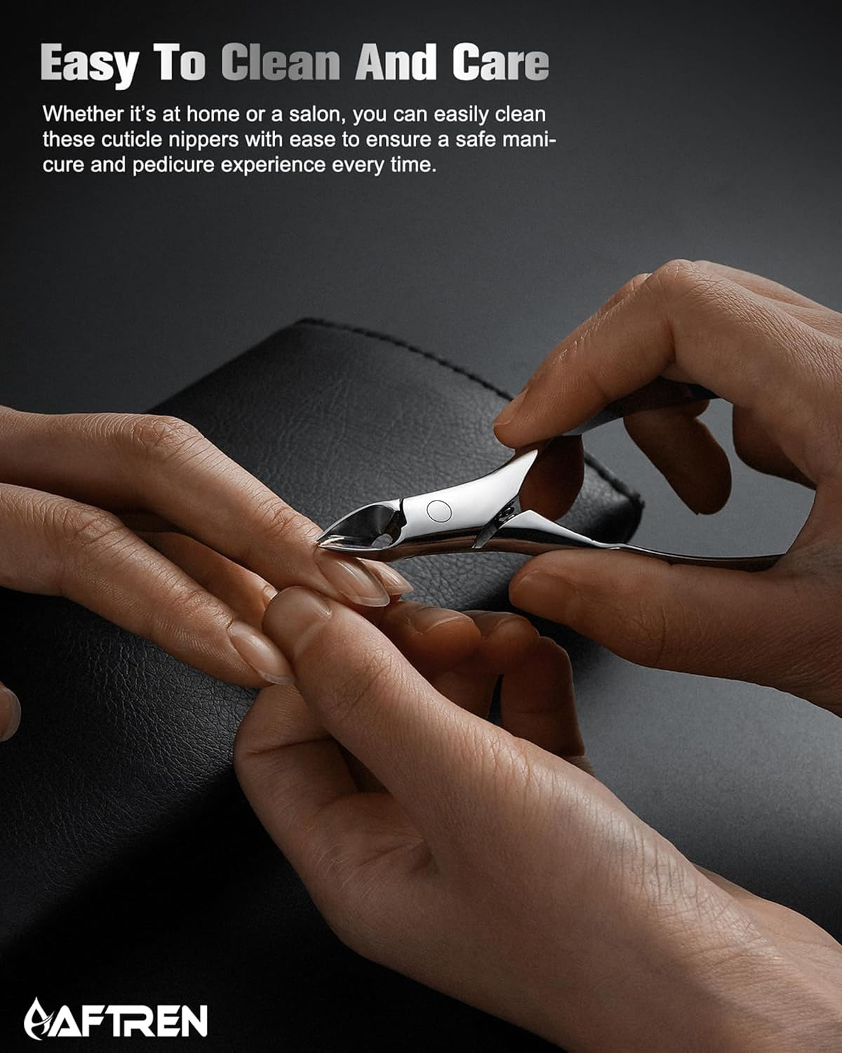 AFTREN Professional Cuticle Nipper Built-In Compression Spring Straight, Sharp and Precise Blade J2 Stainless Steel Cuticle Nipper Cuticle Scissors image number 6