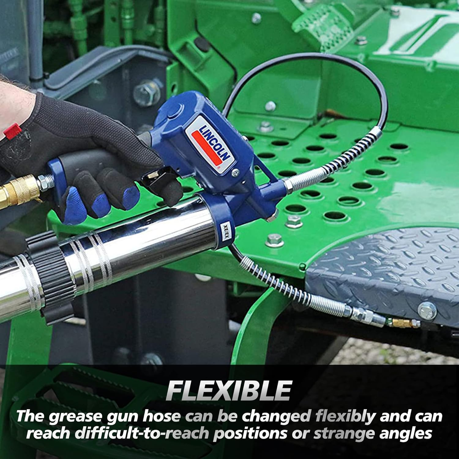 39In 6-Piece Grease Gun Hose Kit, Grease Gun Accessories Set Includes 2Pcs 39" Flex Grease Hose Extension, 2Pcs 4-Jaw Standard Grease Couplers and 2Pcs Sharp Nozzles (1/8" NPT)&hellip; image number 4