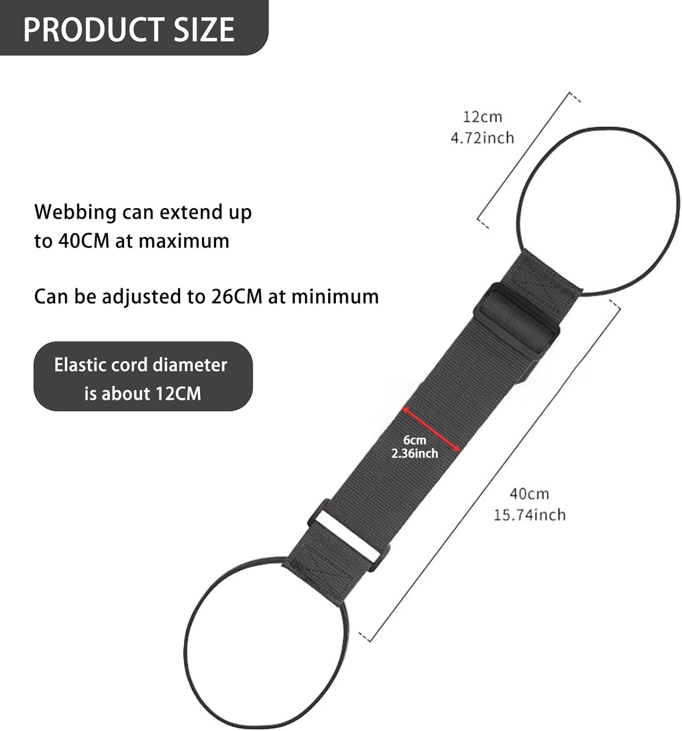 Luzcauwy 2 Pcs Luggage Straps Elastic Travel Bungee for Attaching Extra Bags to Suitcase Handle Lightweight Adjustable Bag Belt for Handbag Backpack Spinner Carryon Airport Holiday Essentials image number 4