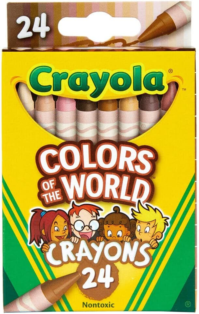 CRAYOLA 24Ct Colors of the World Crayons, Representing People of the World, Skin Tone Colours, Perfect for Colouring Books, Multi, 24 Count (Pack of 1), 520108 image number 6