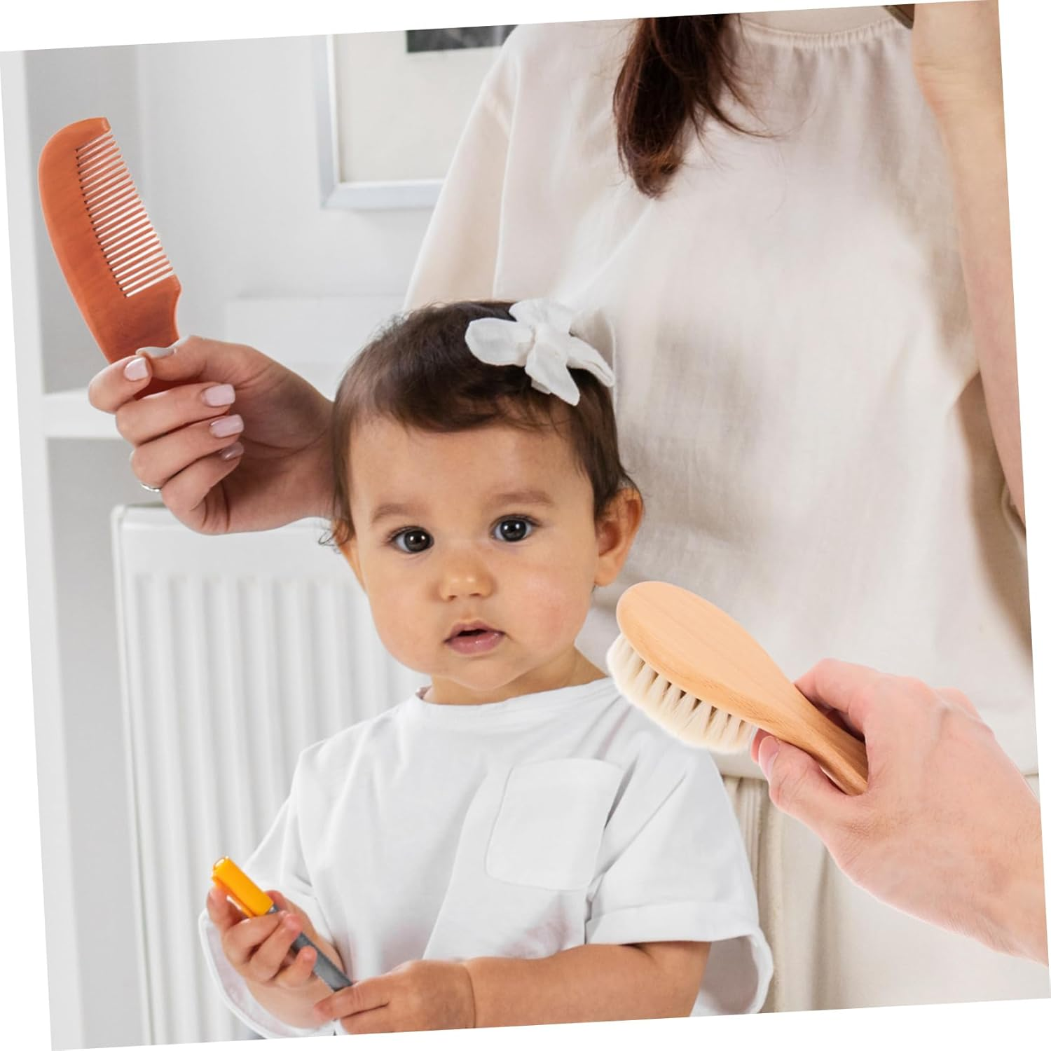 WOFASHPURET 2Pcs Wooden Comb Set for Hair Comb Brush Set Bathing Brush Hair Accessories image number 1