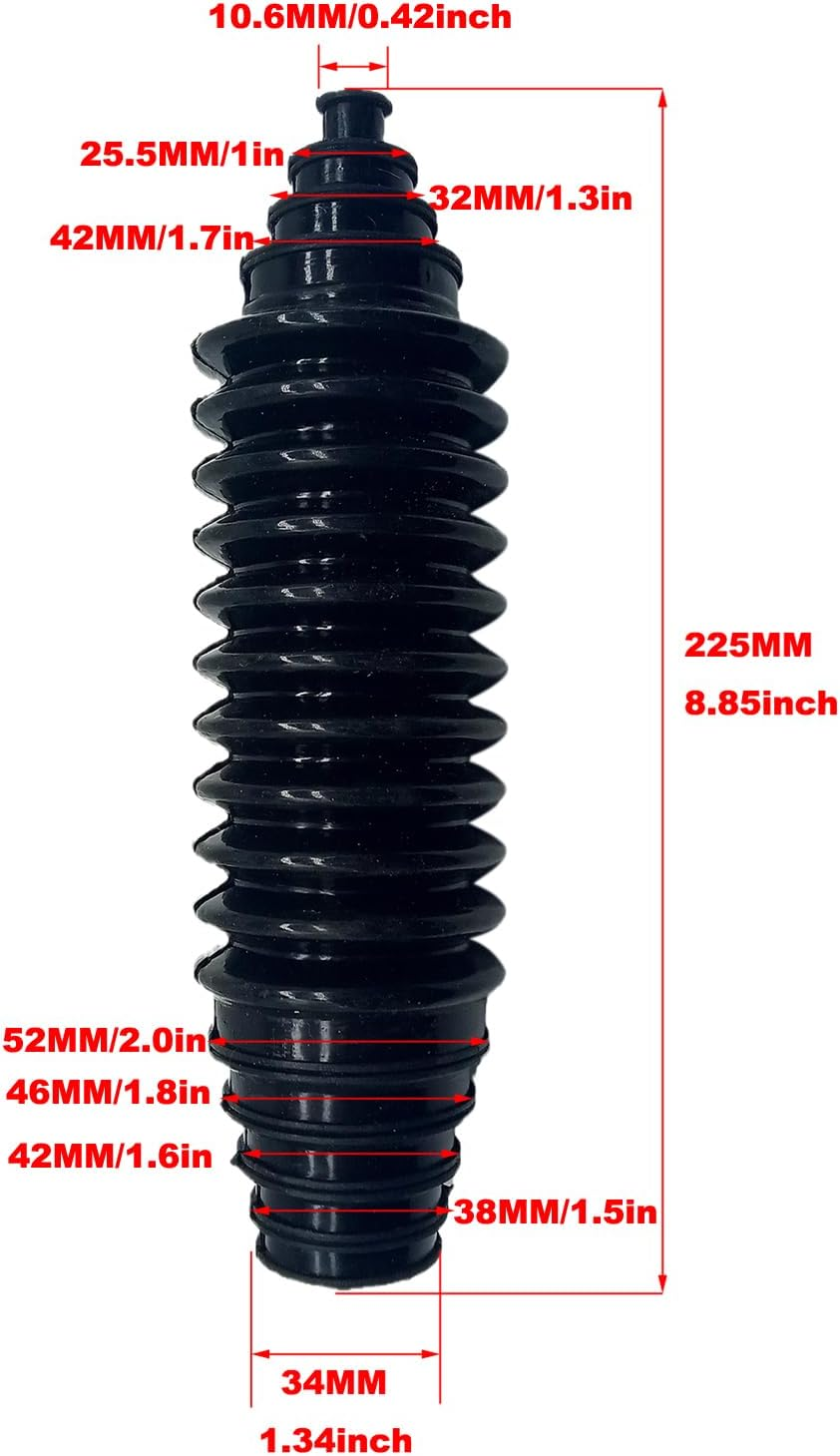 Carmoeignin Universal Silicone Rack and Pinion Steering Boot with Cable Ties,Fit Almost Any Vehicle,Stretchable,Tensile Resistance (Black) image number 2