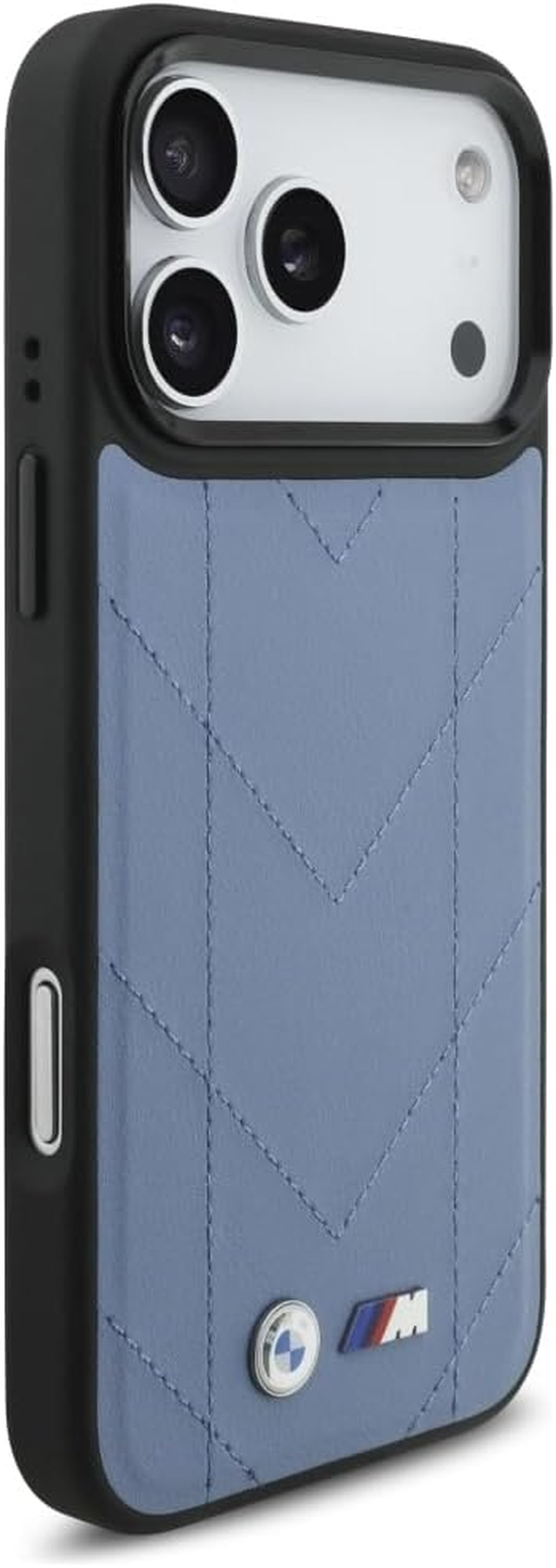 CG Mobile BMW M Quilted Logo Compatible with Mag Safe Case for Iphone 17 Pro Max (Blue)