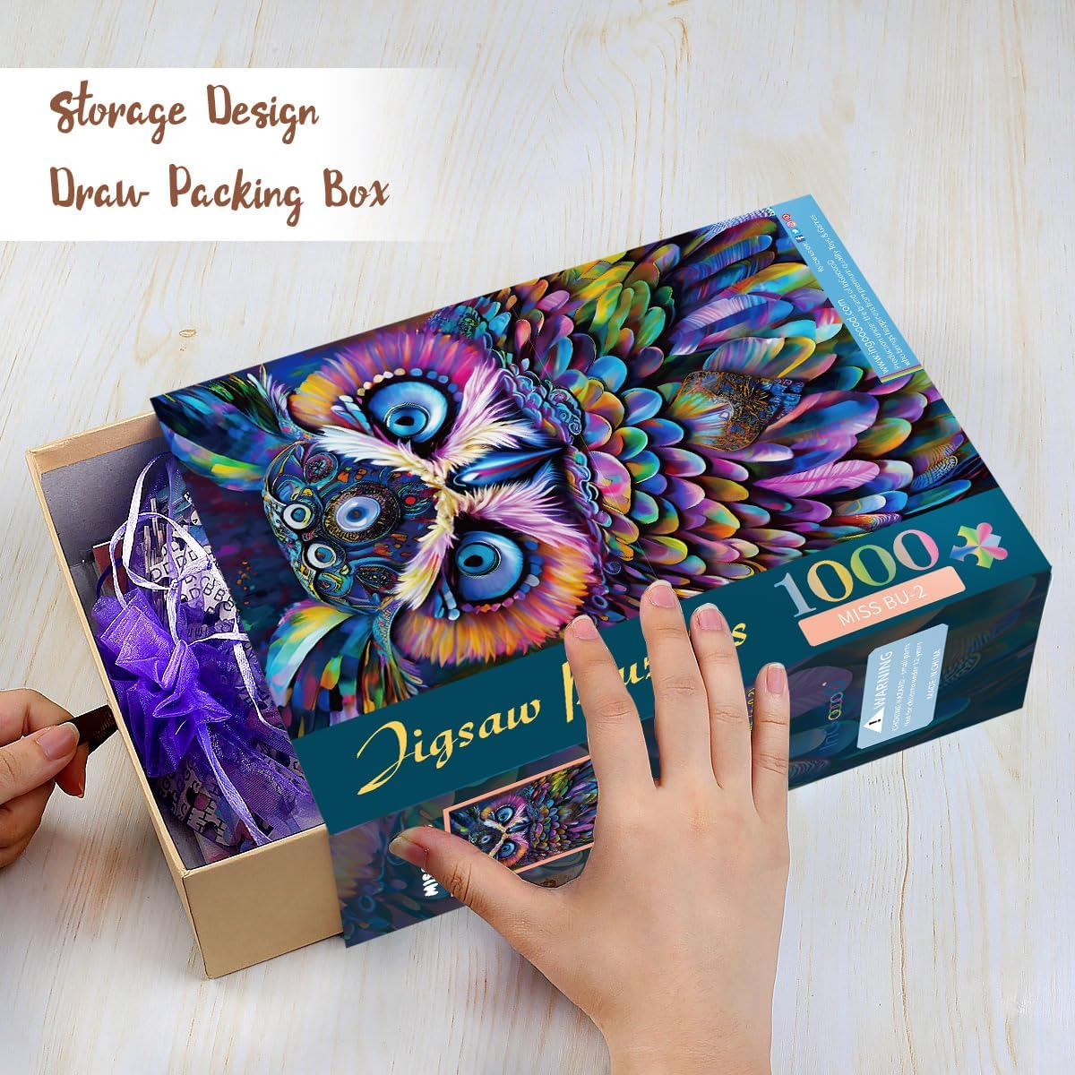 Ingooood Jigsaw Puzzle 1000 Pieces-Sneak Peek Series - Miss BU-2 - Entertainment Toys for Adult Special Graduation or Birthday Gift Home Decor image number 5