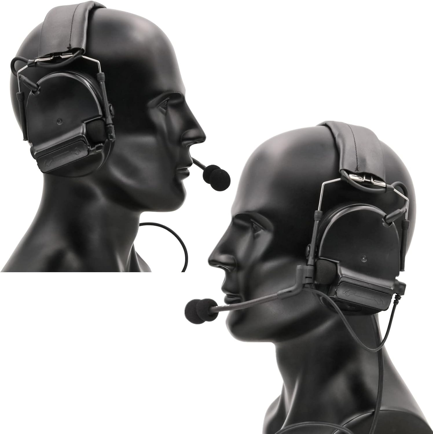 HEARFALCOM Comta III (Comta Ii Headset Upgrade Version) Tactical Airsoft Sports Noise-Cancelling Pickup Silicone Earmuffs Shooting Headset (BK) - Cb image number 7