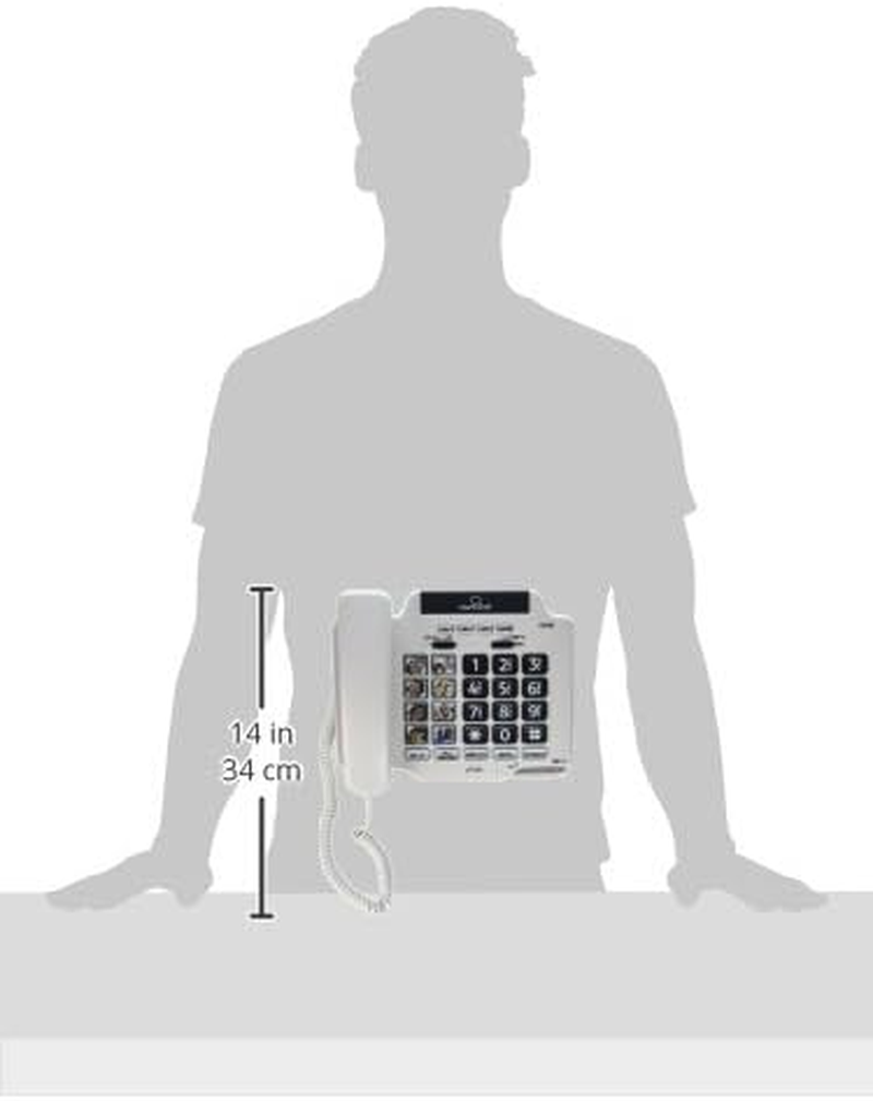 Clearsounds CSC500 Amplified Landline Phone with Speakerphone and Photo Frame Buttons - up to 40Db Amplification, T-Coil Hearing Aid Compatible image number 6