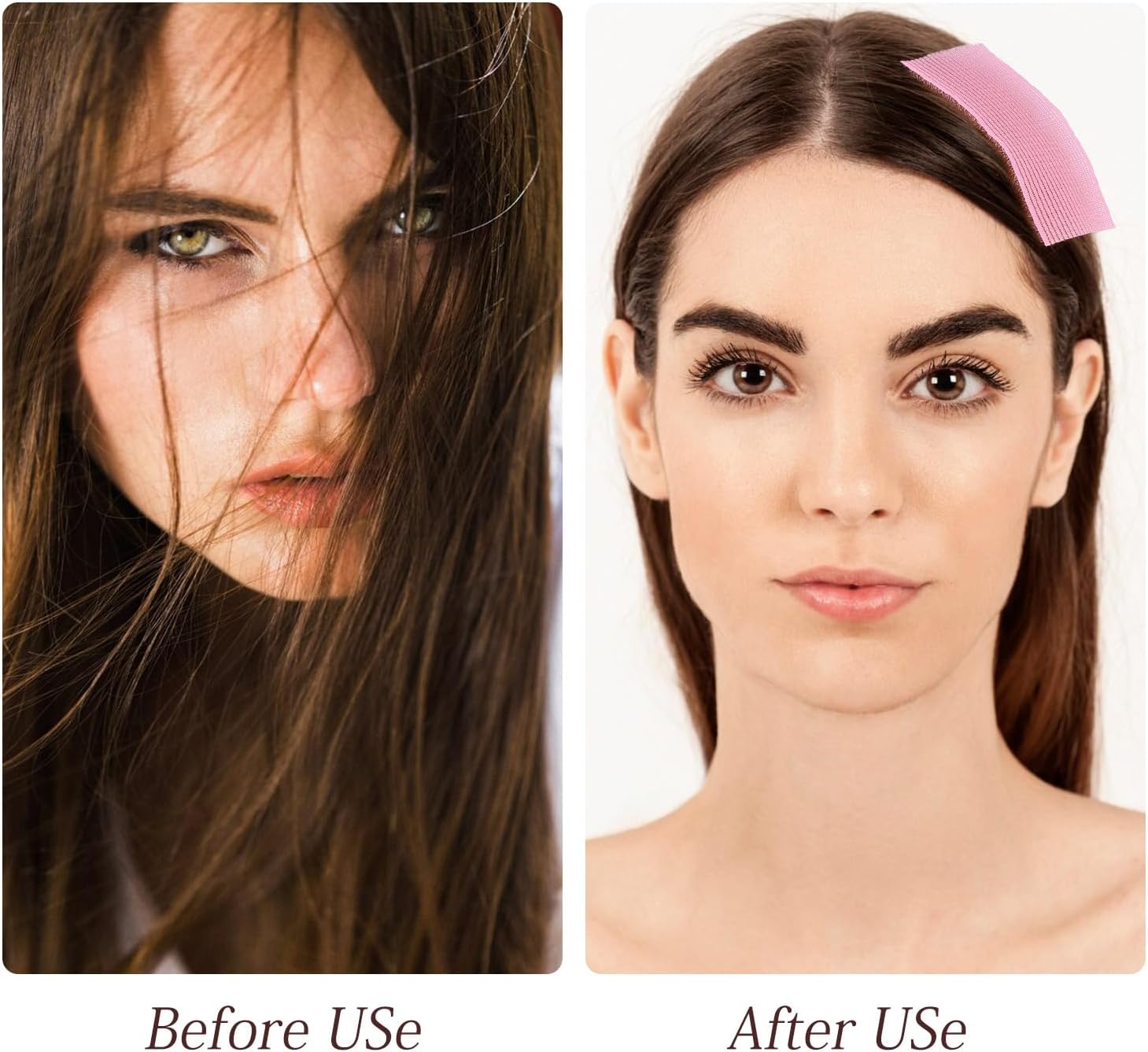 30 PCS Hair Pad Packing, Colorful Magic Bangs Hair Sticker Pad Women Square Hair Fringe Fixed Styling Clip for Salon and Barber image number 4