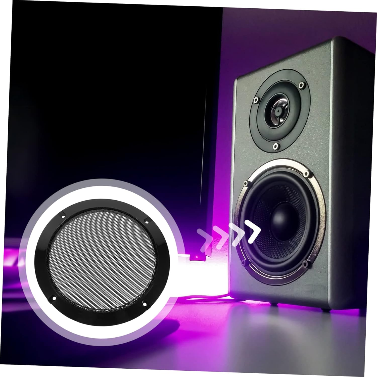 CIYODO 2Pcs Replacement Speaker Grille Speaker Iron Cover Net Cover Protector image number 2