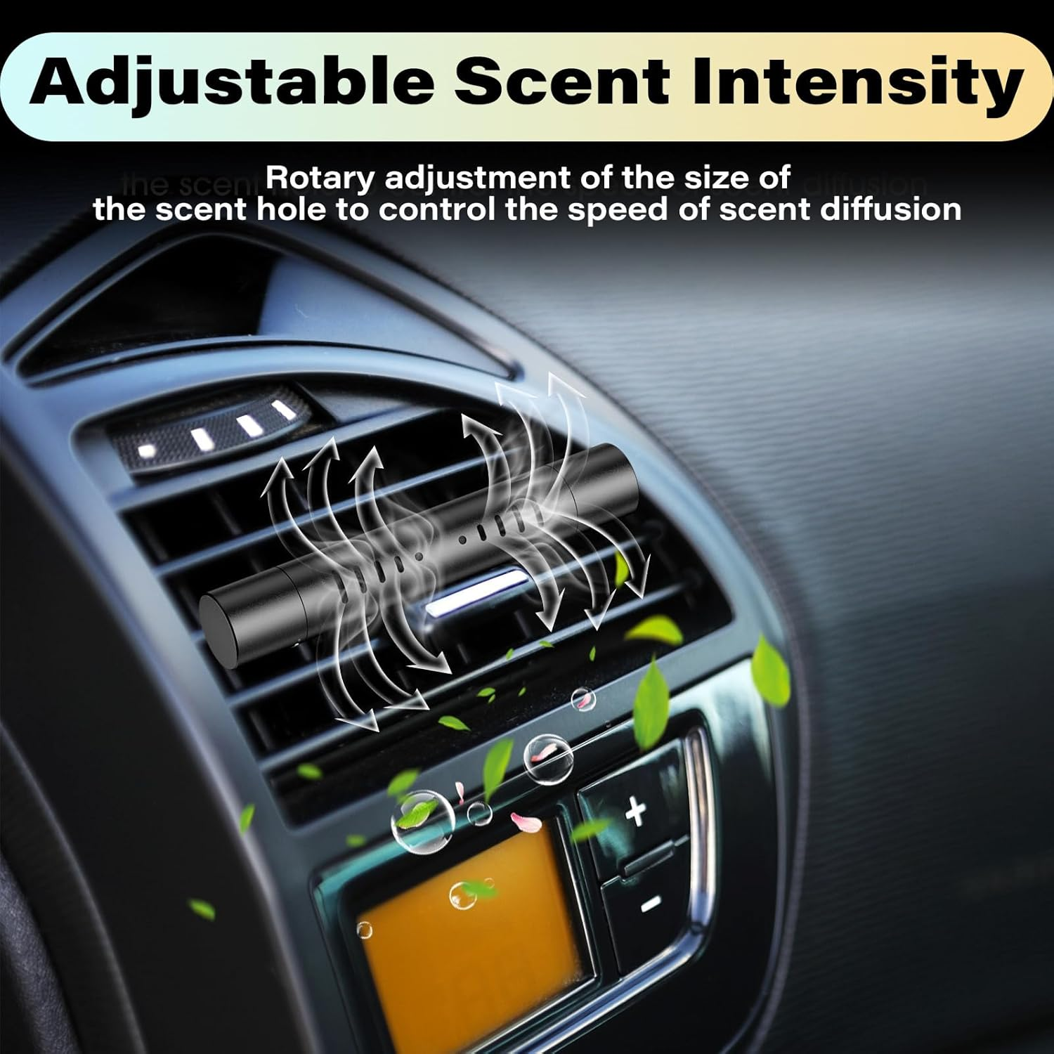 Car Essential Oil Diffuser, 2 Pack Car Air Freshener Diffuser, Car Diffuser Air Freshener with 12 Refill Sticks for Cars, Office, Kitchen, Bathroom, Pet Houses image number 1