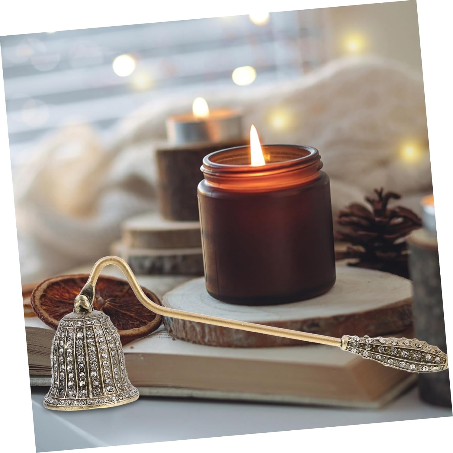 PENIKOKO Retro Candle Extinguisher Classic Wick Snuffer for Aromatherapy Elegant and Practical for Setting