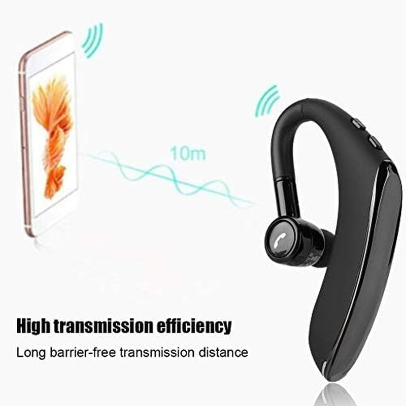 Bluetooth Headset, Wireless Bluetooth 5.0 Headset Basse Stereo Earpiece Hands-Free Calling Business Headphone with 170Ma Battery Rechargeable for Ios, Android. image number 1