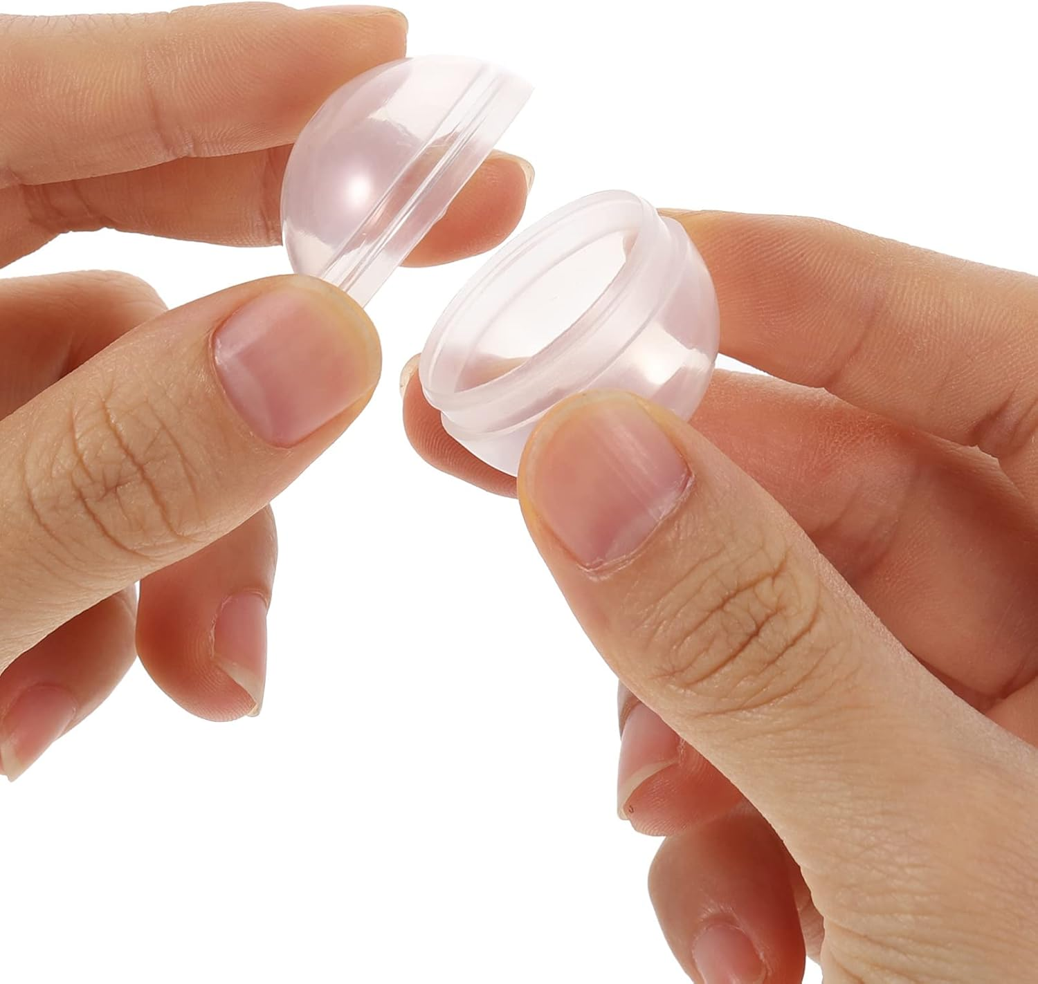 SEWACC 100Pcs Small round Capsules Clear Containers for Toy Vending Gumball Machines Surprise for Kids Party Favor Prize