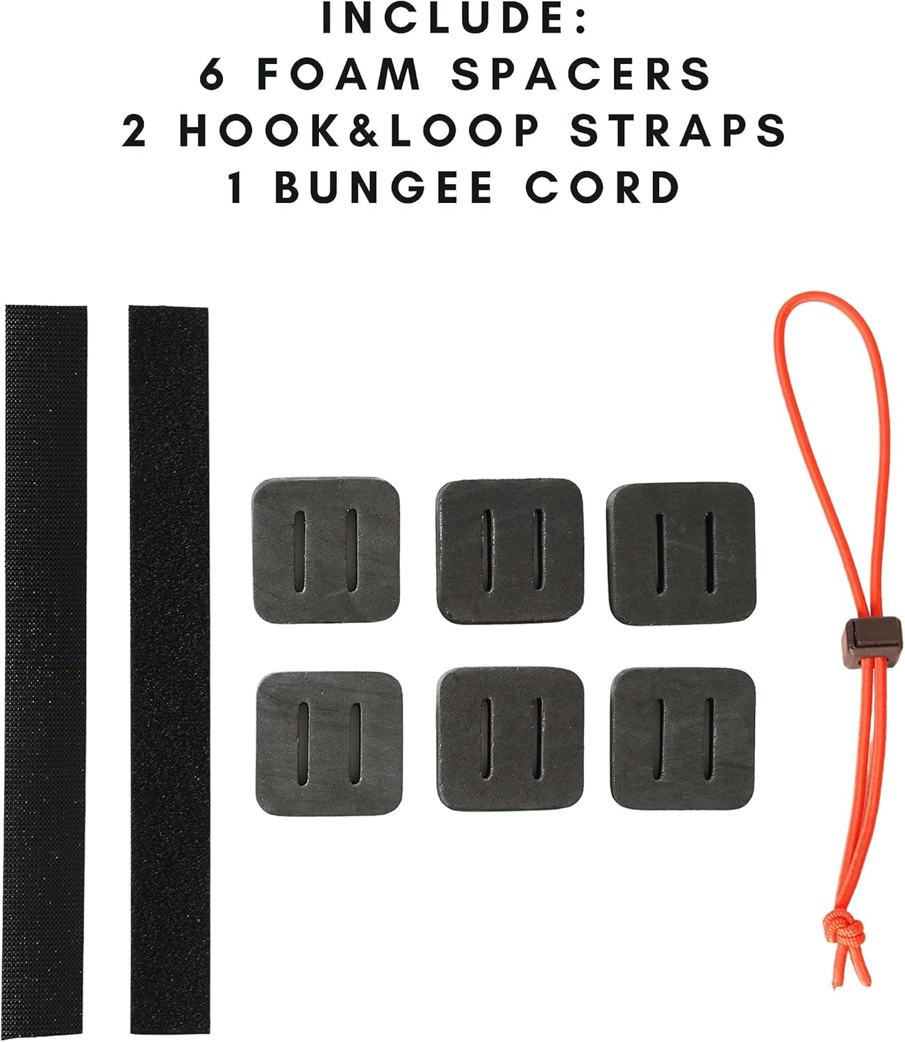 Vincita Handlebar Bag Foam Spacer Kit - Made from High-Density Foam - 9-Piece Kit Include 6 Foam Spacers, 2 Straps, and 1 Adjustable Elastic Strap - Bikepacking and Cycling Accessories image number 5