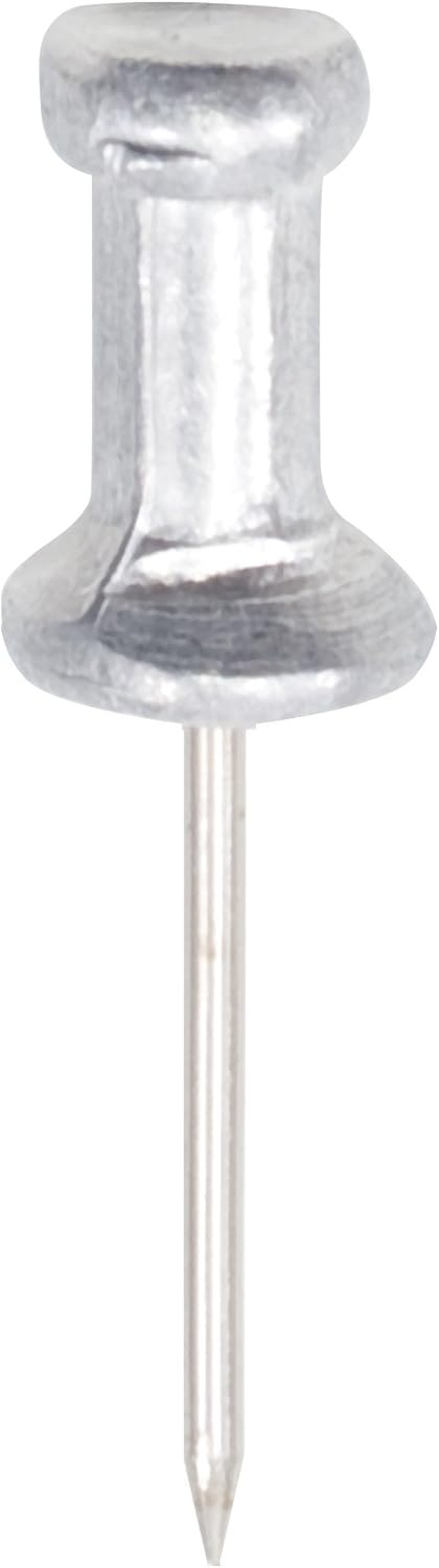 ADVANTUS Aluminum Head Push Pins, Steel 5/8-Inch Point, Silver, 100 per Box (CPAL5)