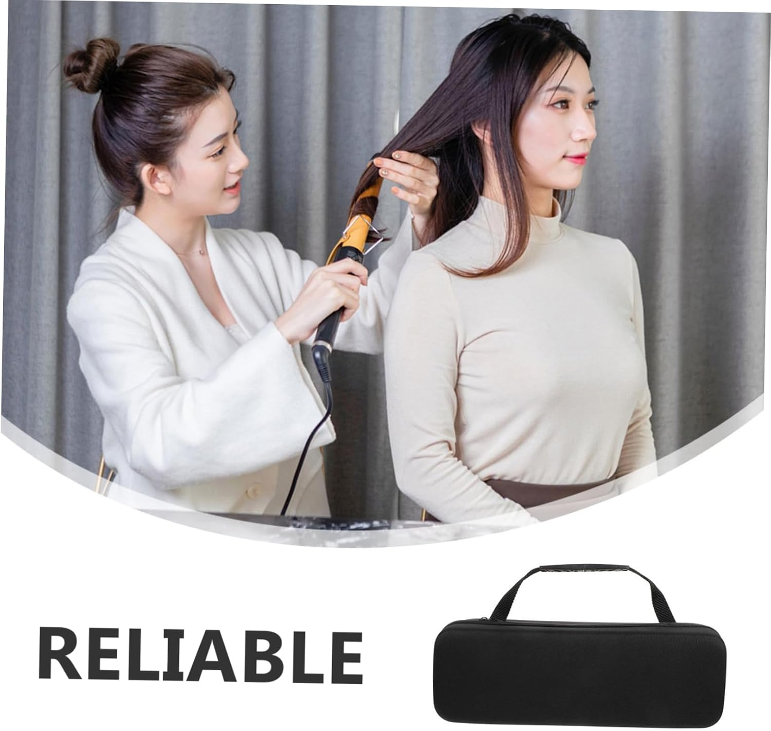 Hair Curler and Hair Dryer Travel Case Heat-Resistant Portable Storage Bag for Styling Tools and Organizer for Travel and Daily Use image number 5