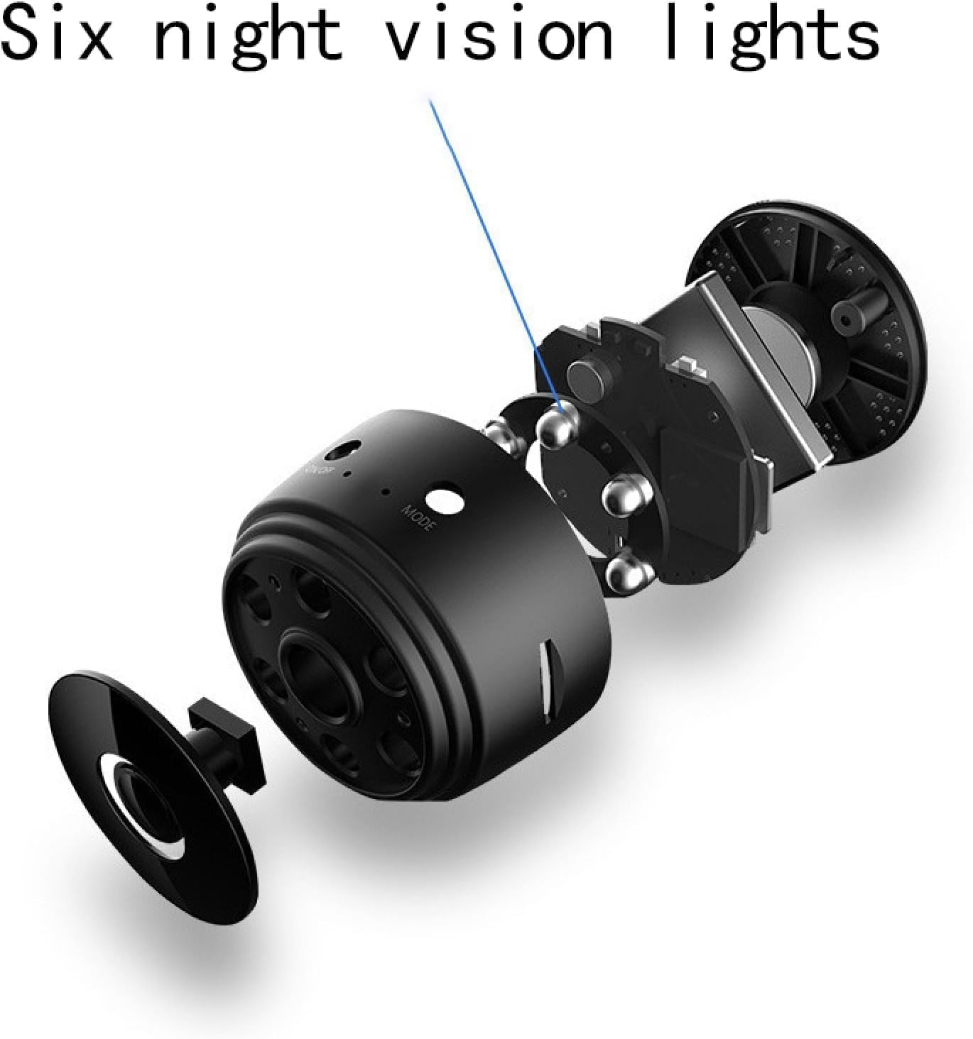 Magnetic Mini Camera, Mini Camera Wireless, the Secret Smart Miniwireless Cameras, with Night Vision, 1080P HD Hidden Cameras with Audio Indoor/Outdoors Wireless (Black,5Pcs) image number 6