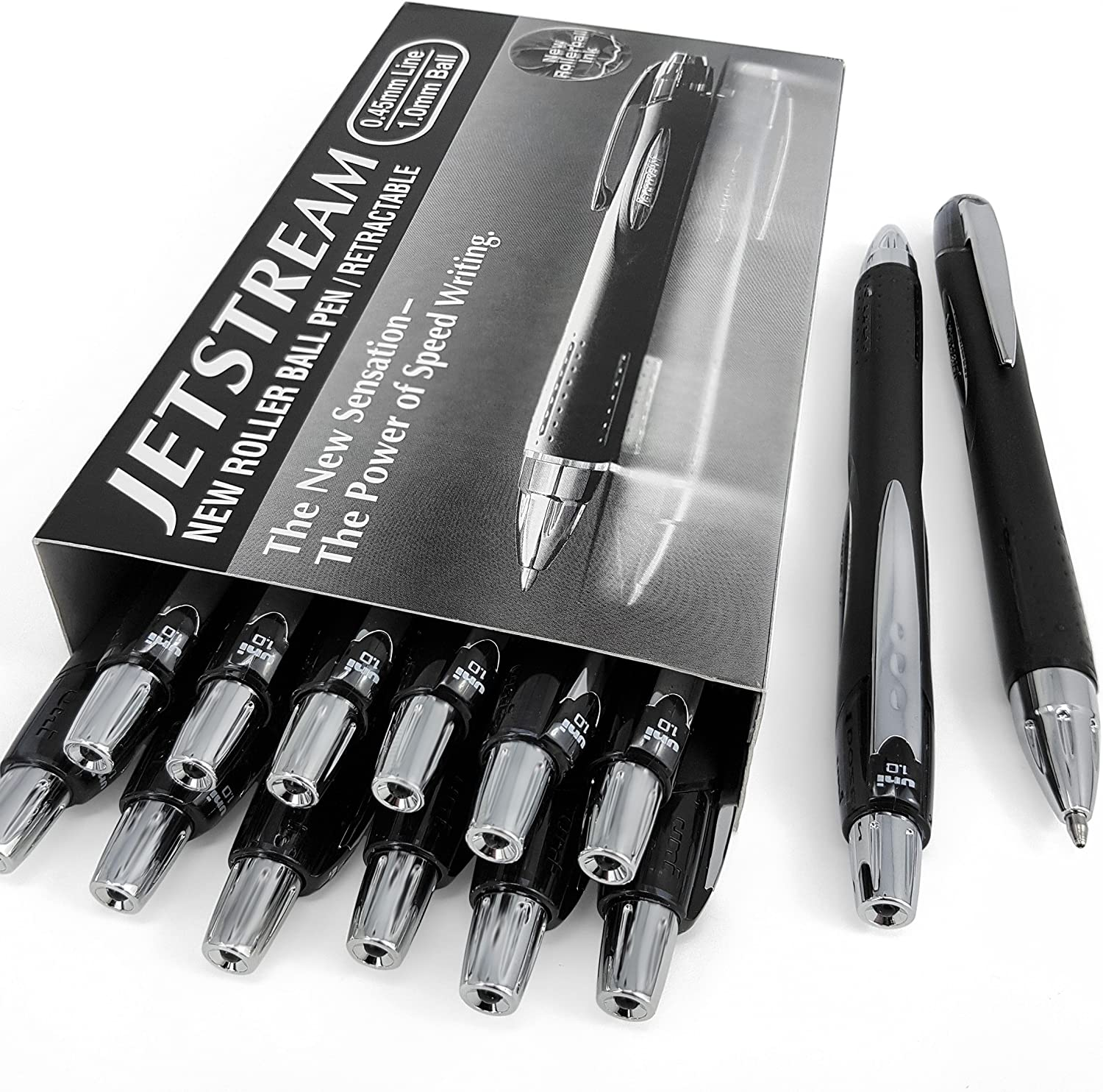 Uni-Ball - Jetstream Sxn-210-1.0Mm Retractable Rollerball Pen - Black - 12 + 2 Free