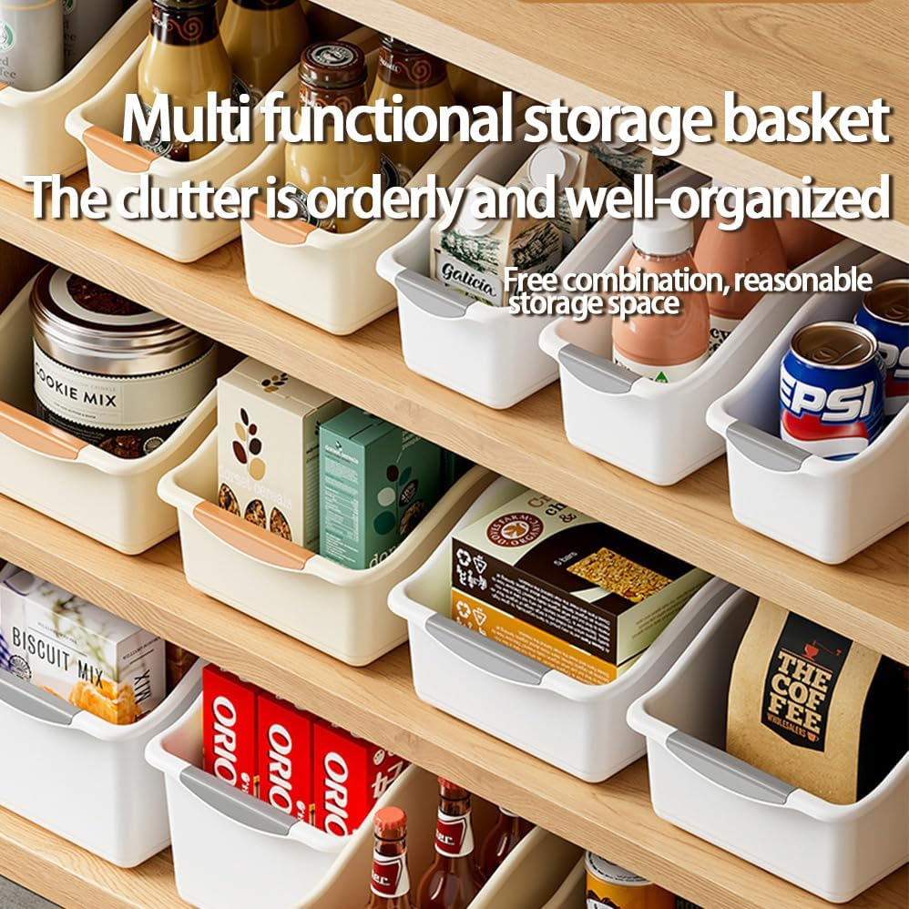 Betterlifewj 10 Pack. Cabinet Storage Box. Size: L24*W13*H12.6Cm. Suitable for Cabinets, Refrigerators, Closets Food Storage and Sundries Storage. image number 6