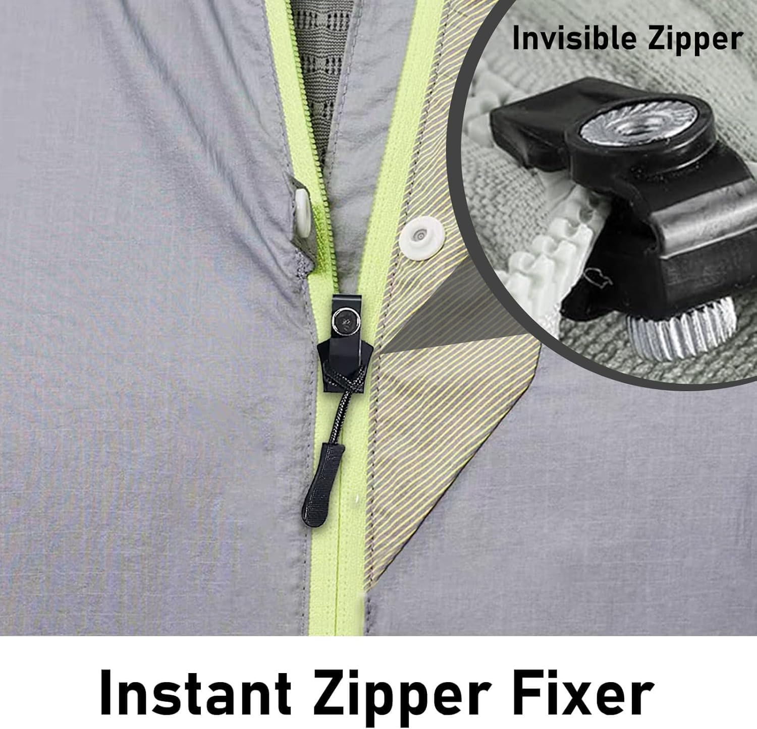 4 Pcs Fix Zip Puller, Instant Fix Zipper Repair Kit, Replacement Zip Slider for Jacket Backpack Luggage Sleeping Bag, Universal Instant Fix Zipper Repair Replacement Zip Slider image number 6