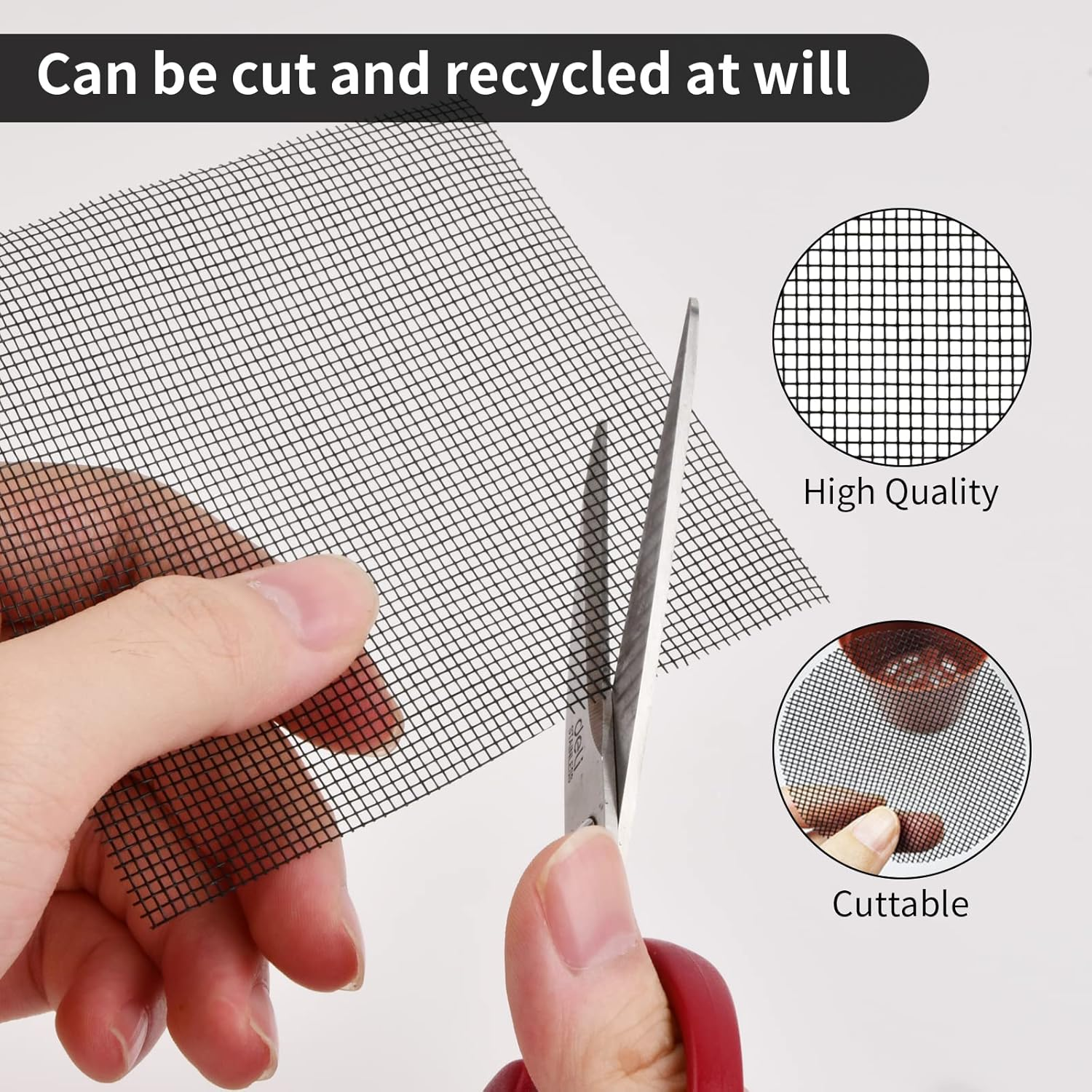 50Pcs Plastic Bonsai Cover Nets, Flower Pot Mesh Pad, Bonsai Grid, Garden Drainage Mesh, for Flower Pot or Plant Pot Saucer (10 X 10 Cm) image number 6