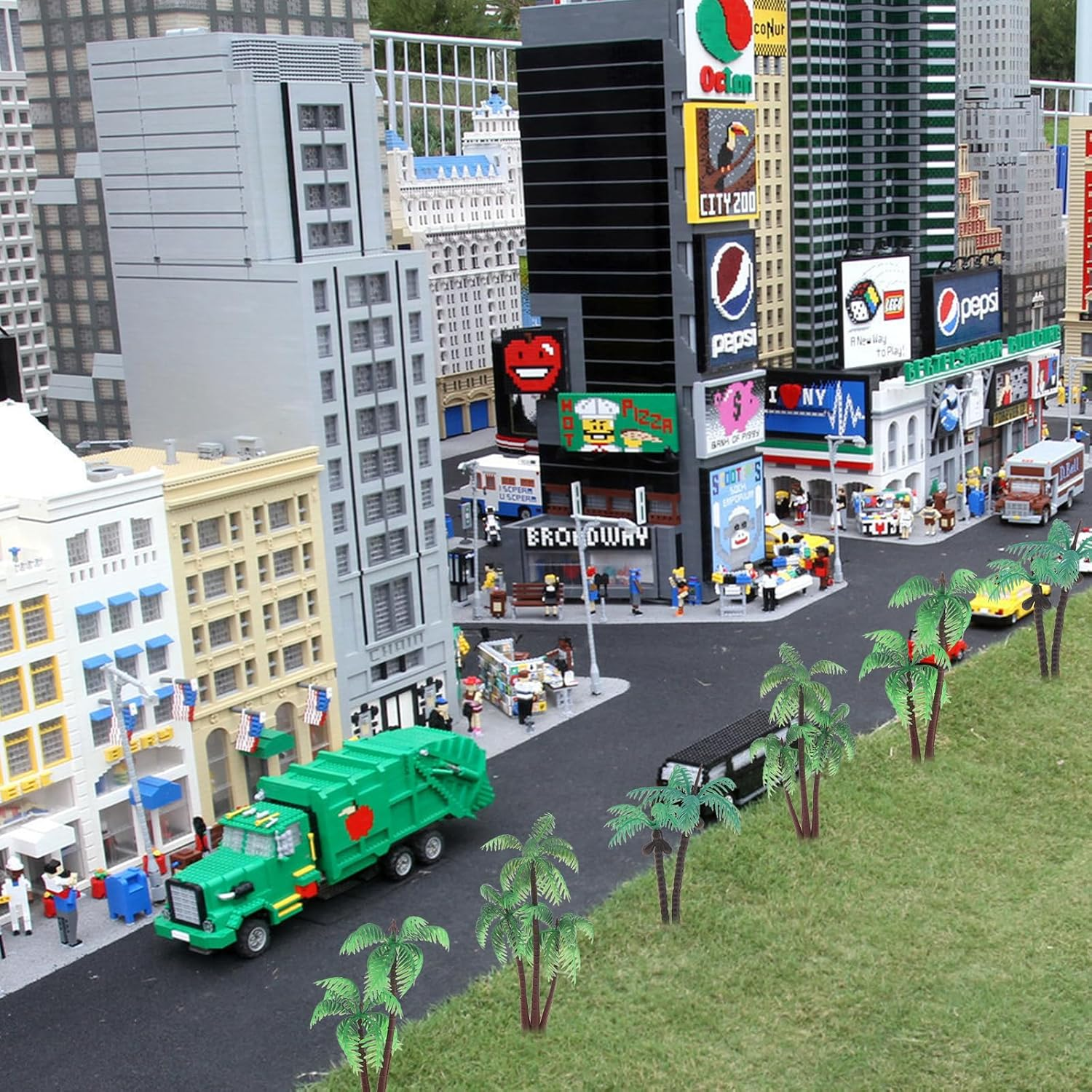 10Pcs Miniature Coconut Palm Tree Model Artificial Greenery Plant Decoration DIY Train Railway Building Diorama Sandbox Cake Topper Landscape - A image number 2