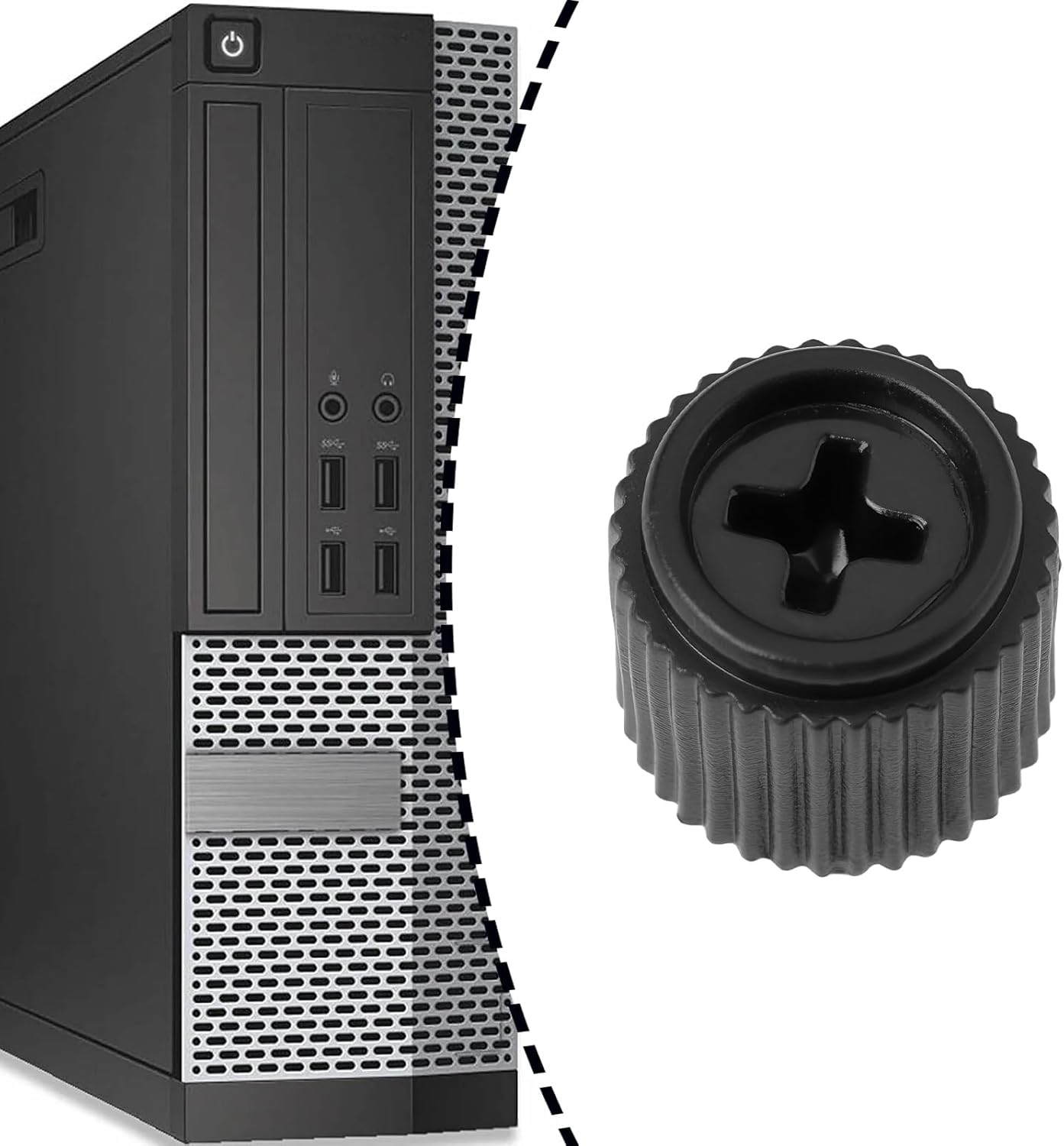 50Pcs 6-32 PC Computer Case Thumb Screws 6X7X10Mm for Computers of Various Brands 6X7X10Mm Black image number 4