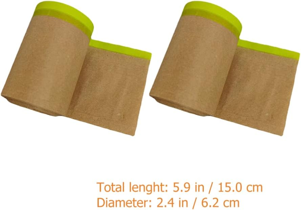 DOITOOL 2Rolls Masking Paper for Paint Protection Meters Car Furniture Covering Tape Upholstery Shelter Protection Paper Automotive and Furniture Painting