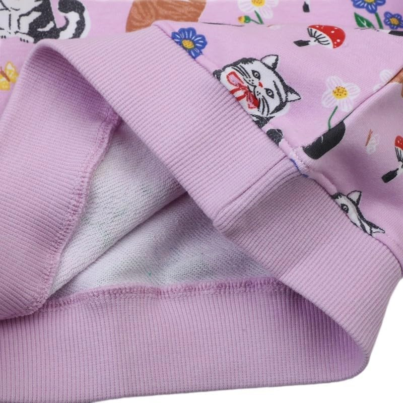 YAGATA Toddler Sweatshirt Girls Long Sleeve Shirts Casual Kids Cotton Graphic Fall Winter Pullover Tee Tops Blouse