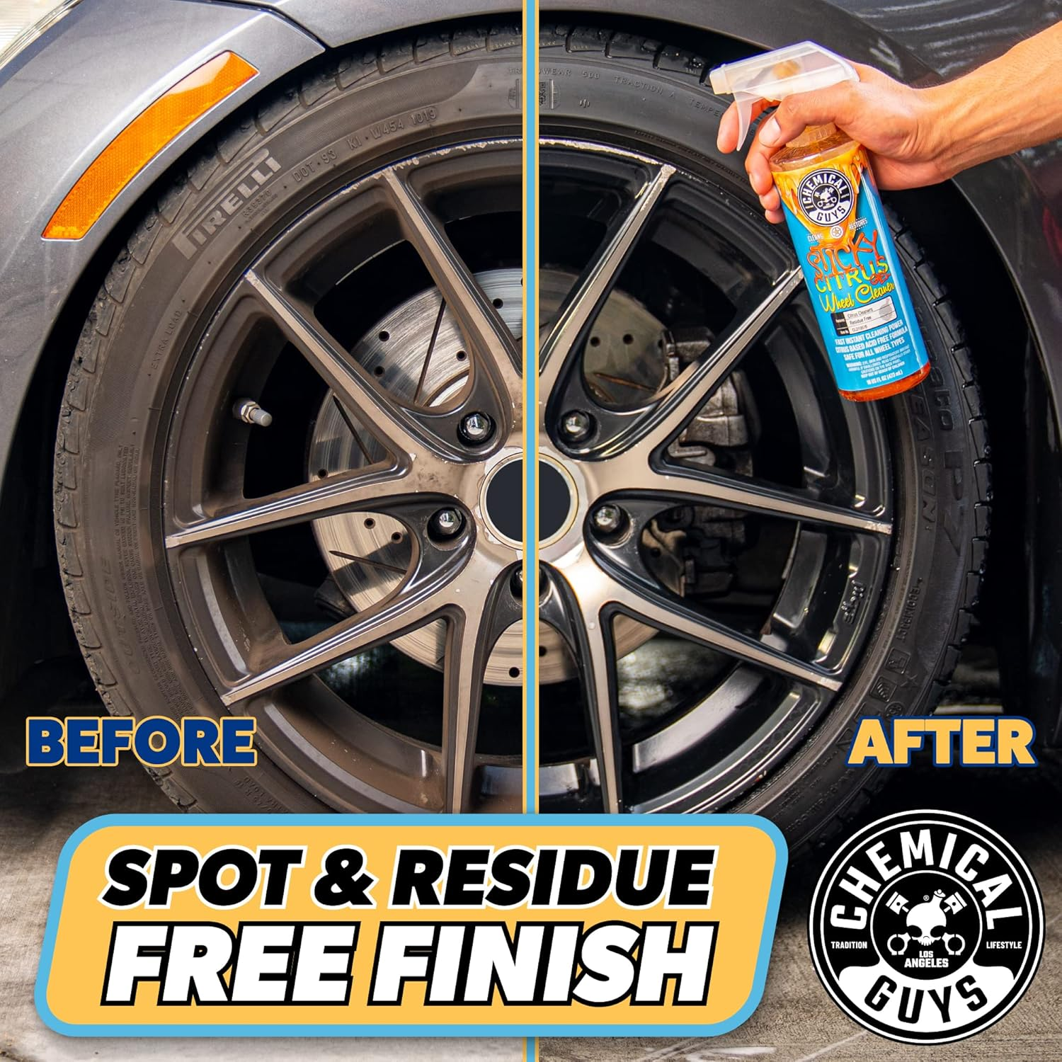 Chemical Guys CLD1051602 Sticky Gel Citrus Wheel Cleaner Gel, (Safe for All Wheel Types) Works on Cars, Trucks, Suvs, Motorcycles, Rvs & More, 16 Fl Oz (2 Pack) image number 3