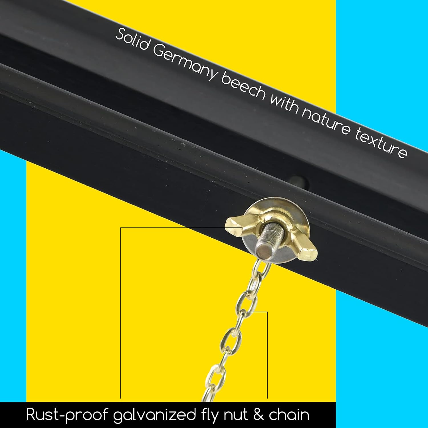 MEEDEN Wooden Easel Stand for Display: Black Wood Tripod for Wedding Sign - Poster Board Holder for Welcome Picture