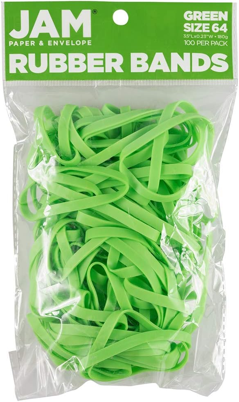 JAM PAPER Durable Rubber Bands - Size 64 - White Multi-Purpose Rubberbands - 100/Pack image number 5