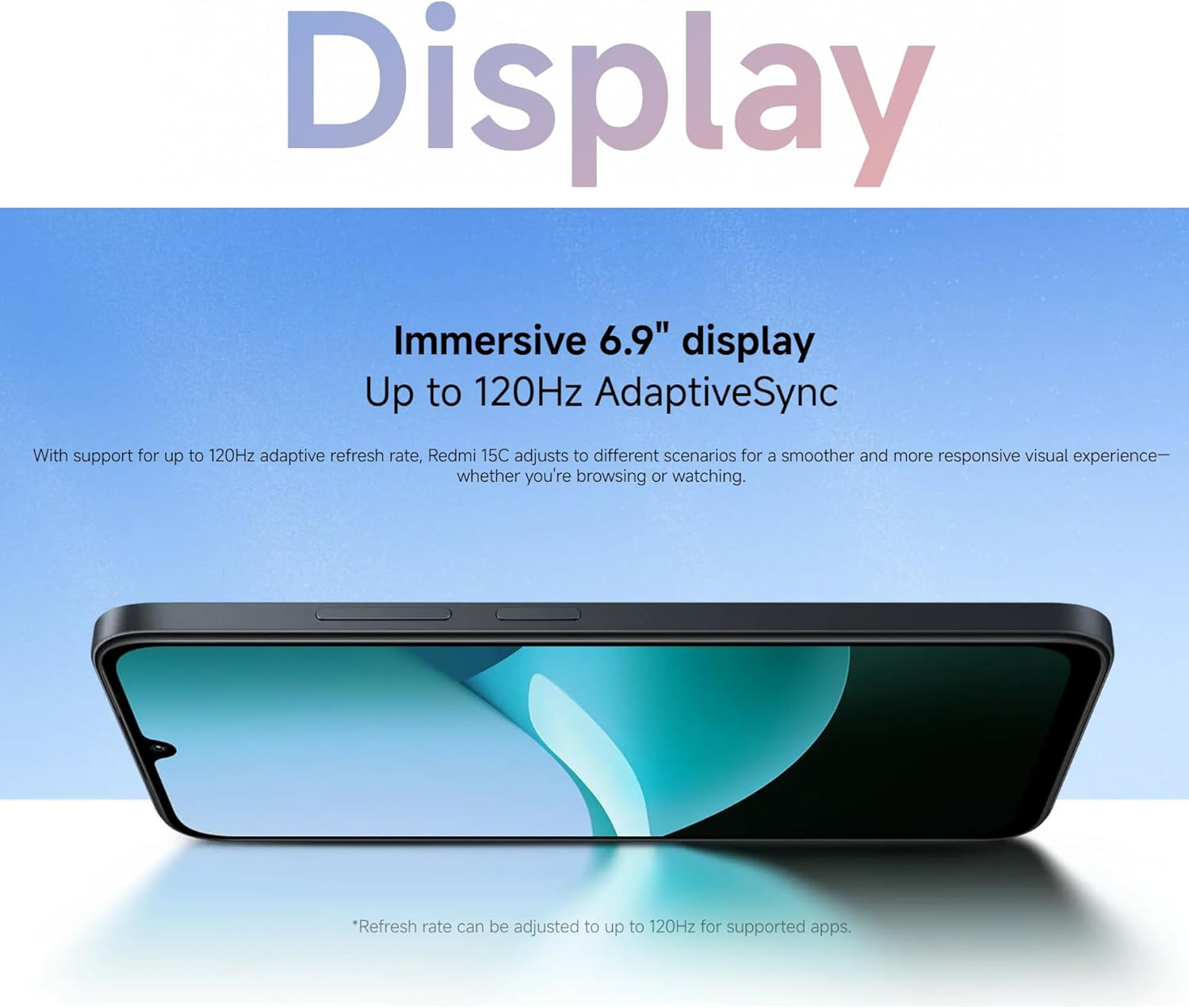 XIAOMI Redmi 15C 4G LTE (Compatible with Tmobile Tello Mint & Global) (256GB + 4GB) Unlocked Dual SIM 6.9" 50MP Model 25078RA3EL (Moonlight Blue) image number 2