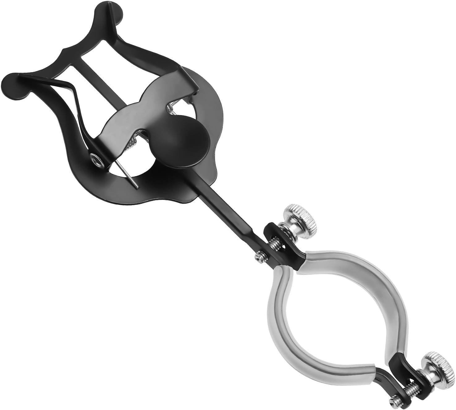 Clarinet Lyre Music Clip, Metal Clarinet Music Clip Holder for Marching Band Clarinet Lyre Clamp for Flute Trumpet Wind Instruments Practicing Beginners (Black) image number 6