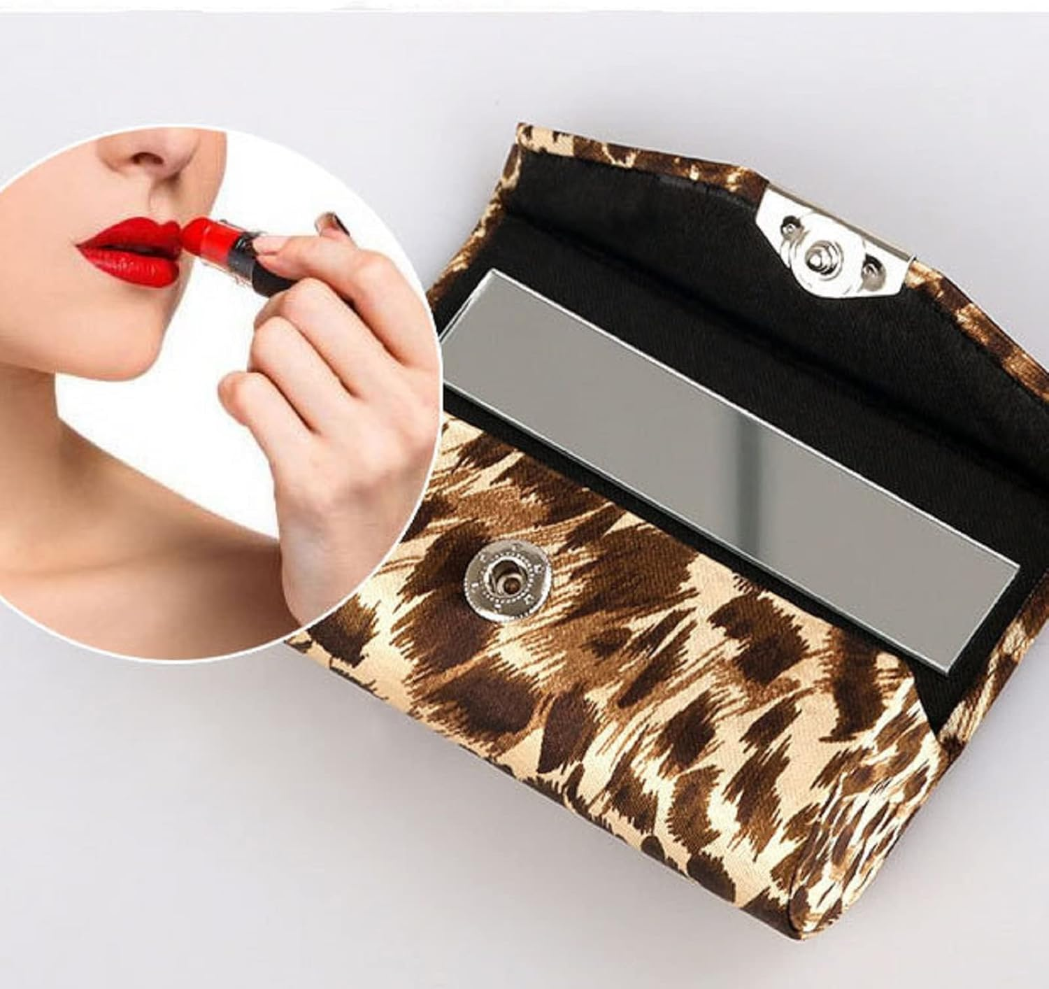 MIAO JIN 12PCS Lipstick Case with Mirror Lipstick Case Storage Case Jewelry Case Cosmetic Case, Leopard Print (If the Attribute Is to Be Interpreted as Pattern Instead of Color), or None Strictly image number 4