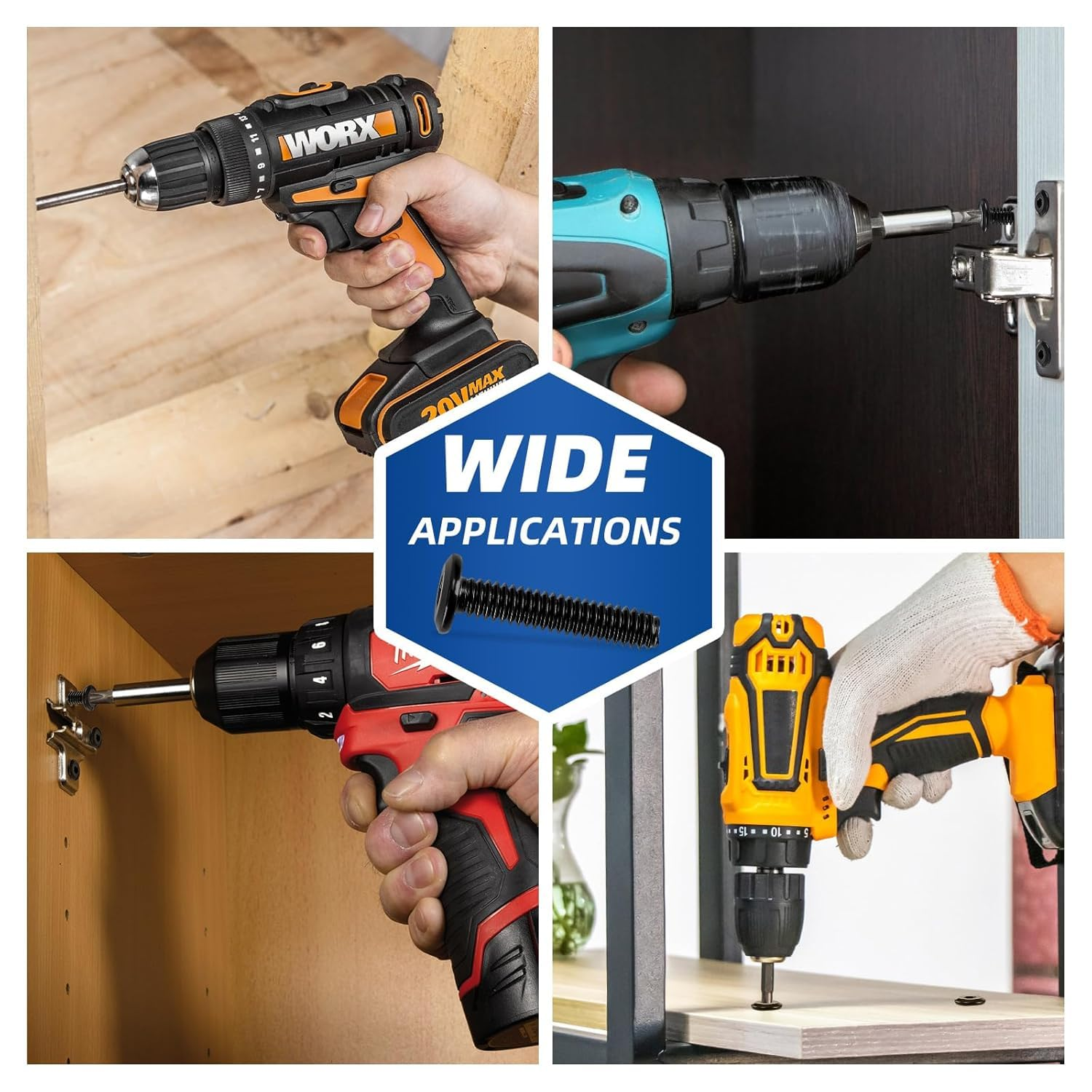 Eisbiek M6 X 25Mm 10Pcs Flat Head Hex Socket Cap Screws Bolts, 304 Stainless Steel Furniture Bolts Full Thread, Black Oxide & Hex Spanner (10Pcs M6 X 25Mm) image number 2