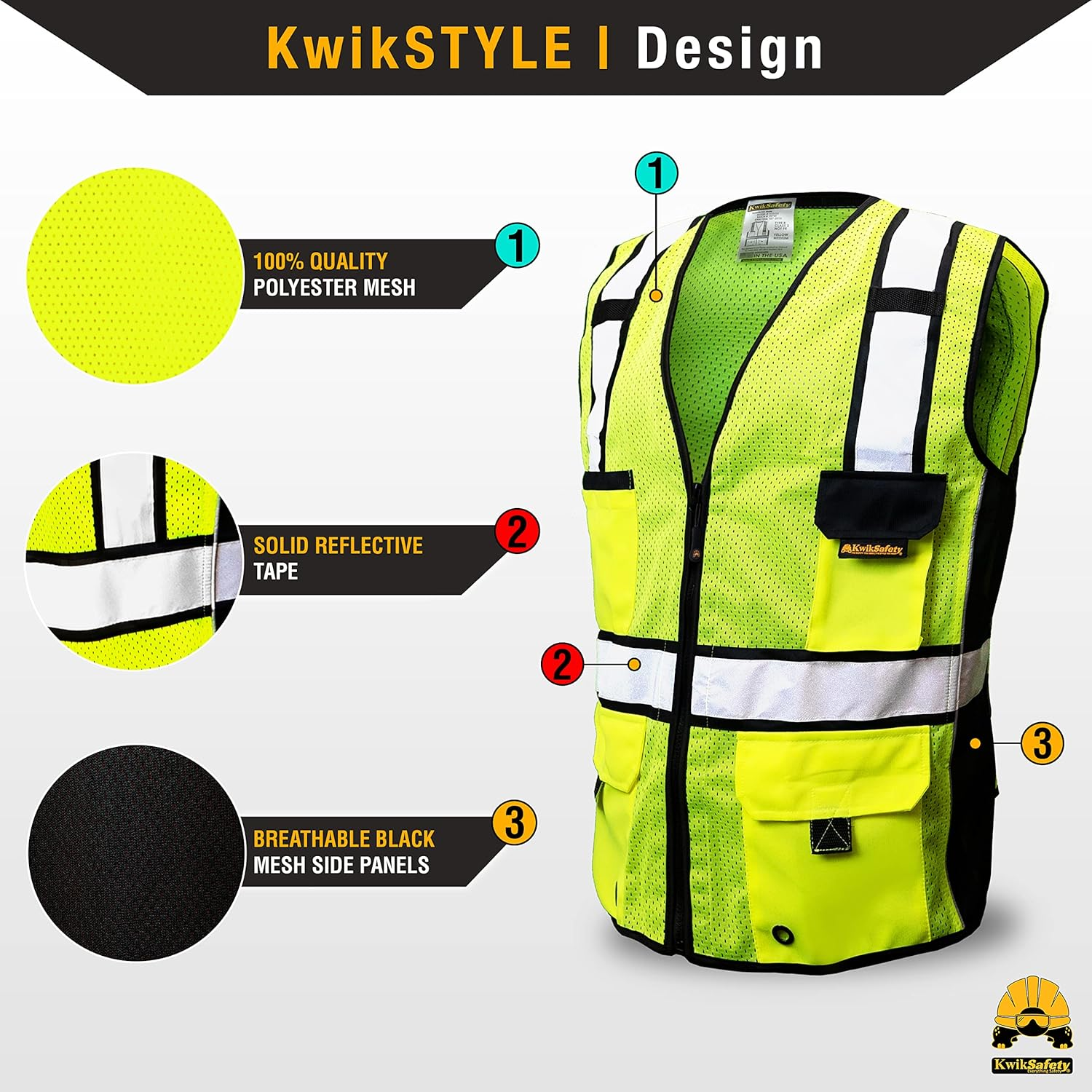 Kwiksafety - Charlotte, NC - Roadboss Econ & Premium Safety Vest ANSI Tested OSHA image number 1