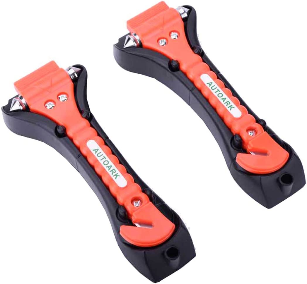 Autoark Car Safety Antiskid Hammer Seatbelt Cutter Emergency Class - Window Punch Breaker Auto Rescue Disaster Escape Life-Saving Hammer Tool,2 Pack,Az-012 image number 2