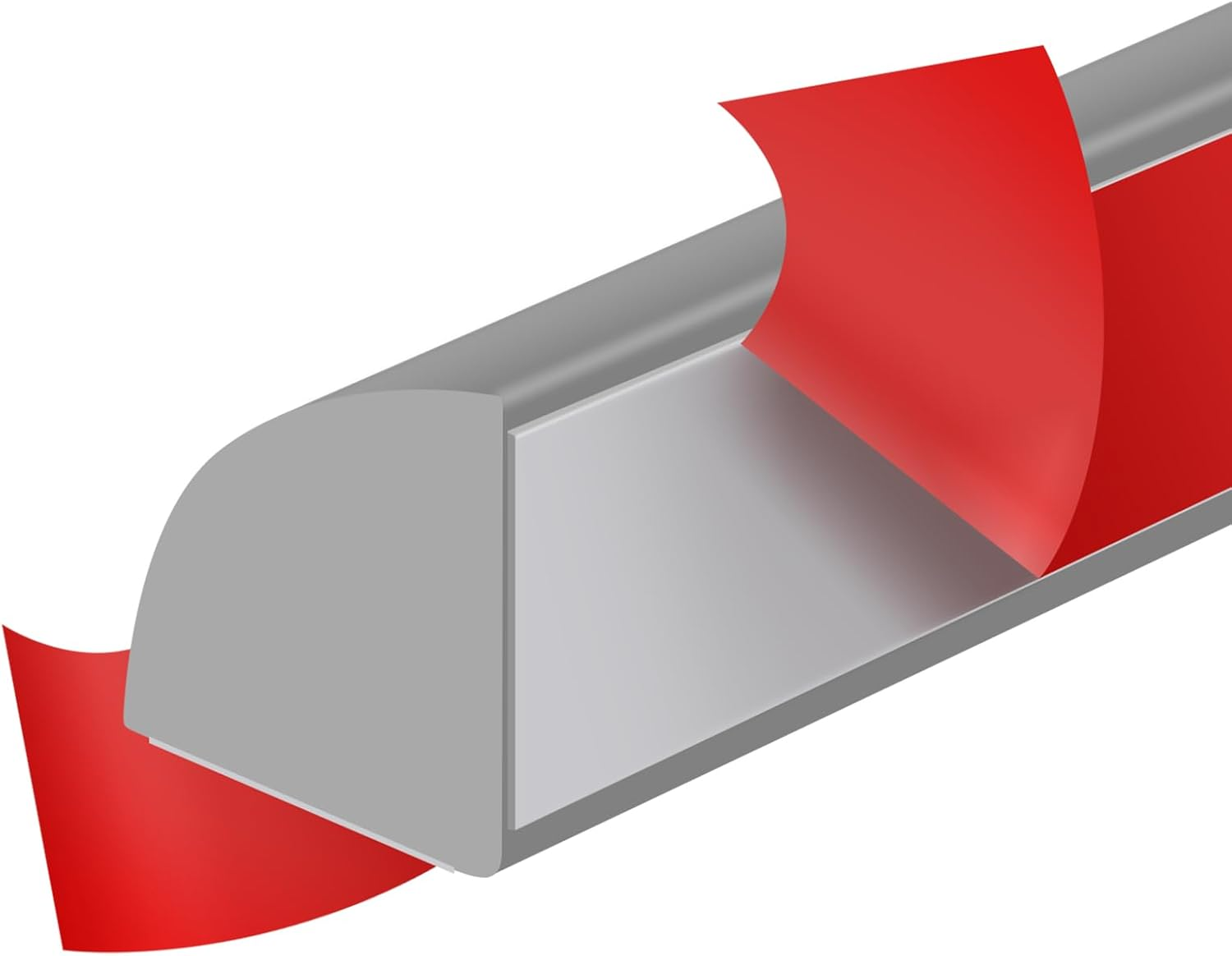 Flexible Quarter round Molding Peel and Stick Rubber Quarter round Trim Molding Self Adhesive Wall Corner Trim Molding for Wall Edge Corner Countertop, White, 1/2&rdquo; W X 1/2&rdquo; H X 39&rdquo; L