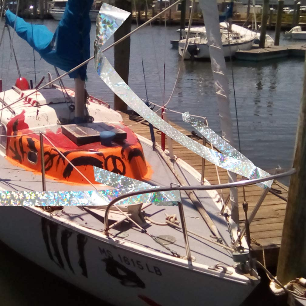 Bird Repellent Scare Tape - 2In X 330Ft Reflective Bird Deterrent Ribbon Scarer Repeller Flash Tape, Keep Birds Away