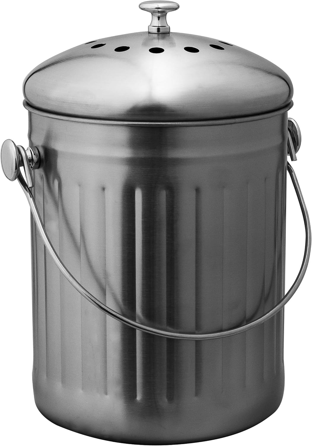 Avanti Stainless Steel Compost Bin, 5 Litre Capacity, Silver image number 4