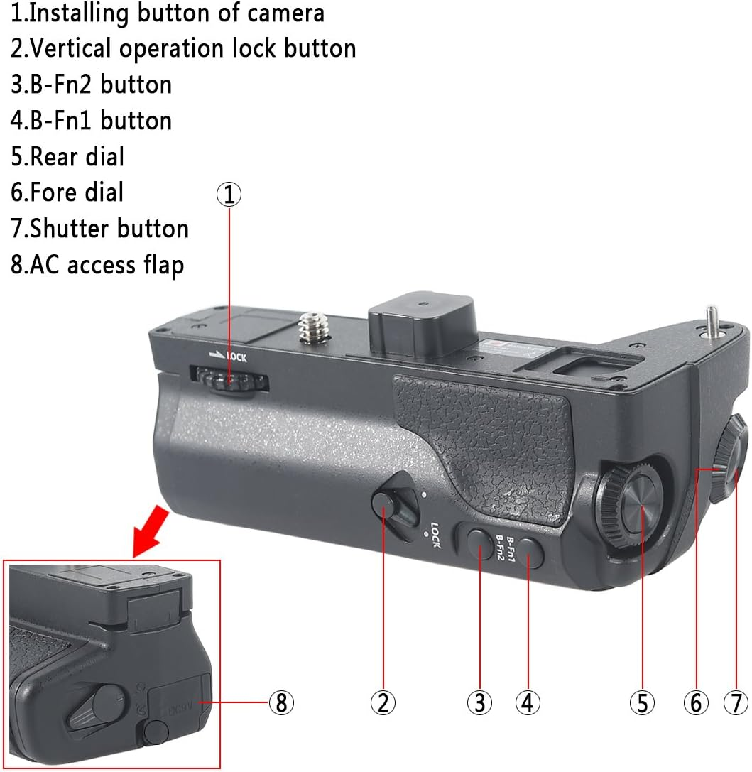 DSTE Replacement for Pro HLD-7 HLD7 Vertical Battery Grip Compatible Olympus E-M1 SLR Digital Camera as BLN-1 image number 5
