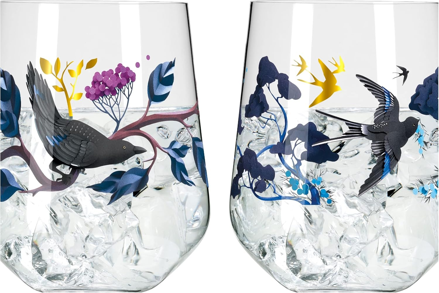 RITZENHOFF Botanic Glamour No. 1 3801002 Gin Glass Set of 2 Tumblers with Paper Worlds 700 Ml Made in Germany image number 4
