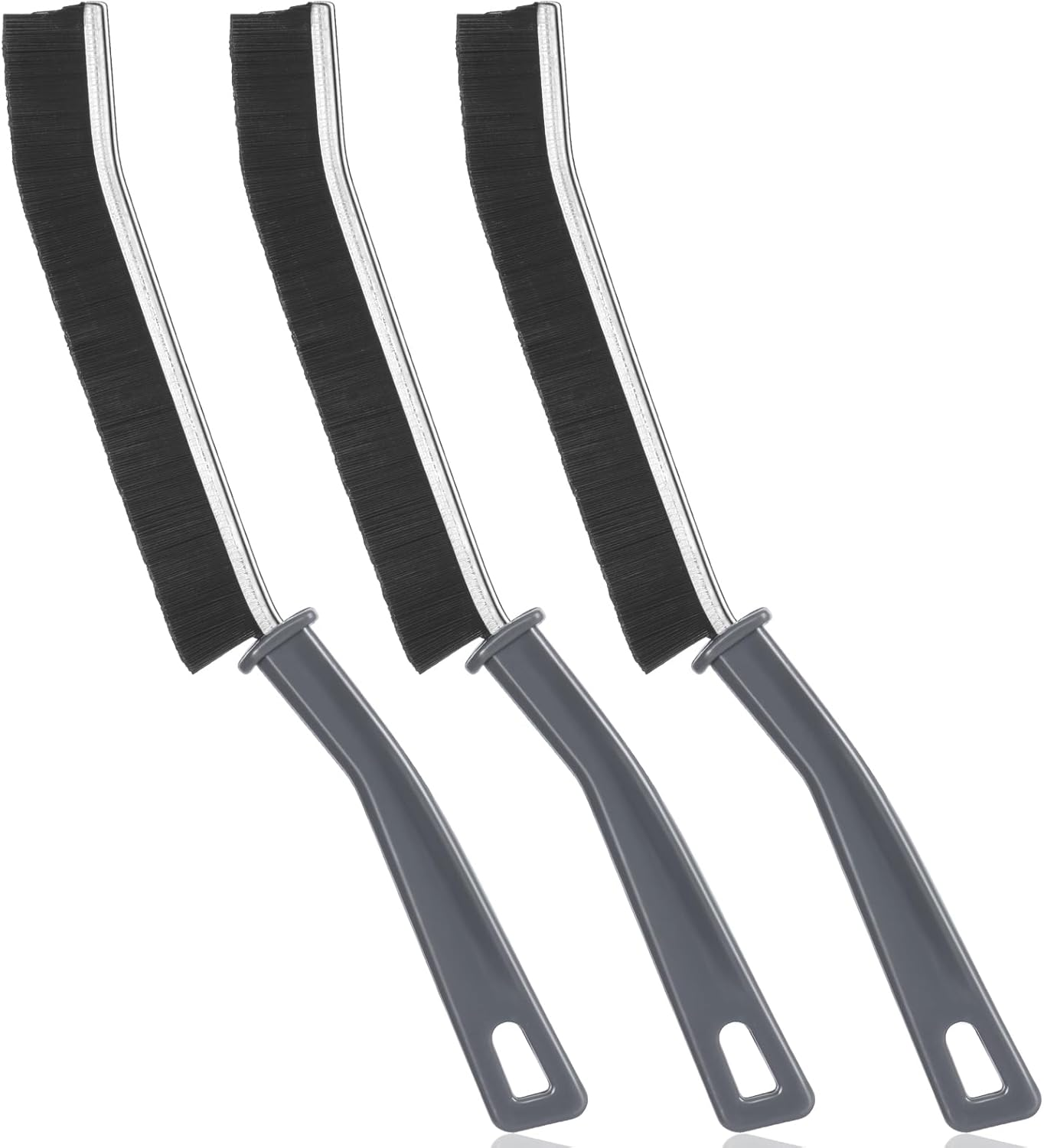 3 Pack Crevice Cleaning Brush Groove Cleaning Tool Window Gap Cleaning Brush Grout Brush for Tiles, Hard Bristle Brush for Bathroom and Kitchen, Authentic Guarantee image number 2