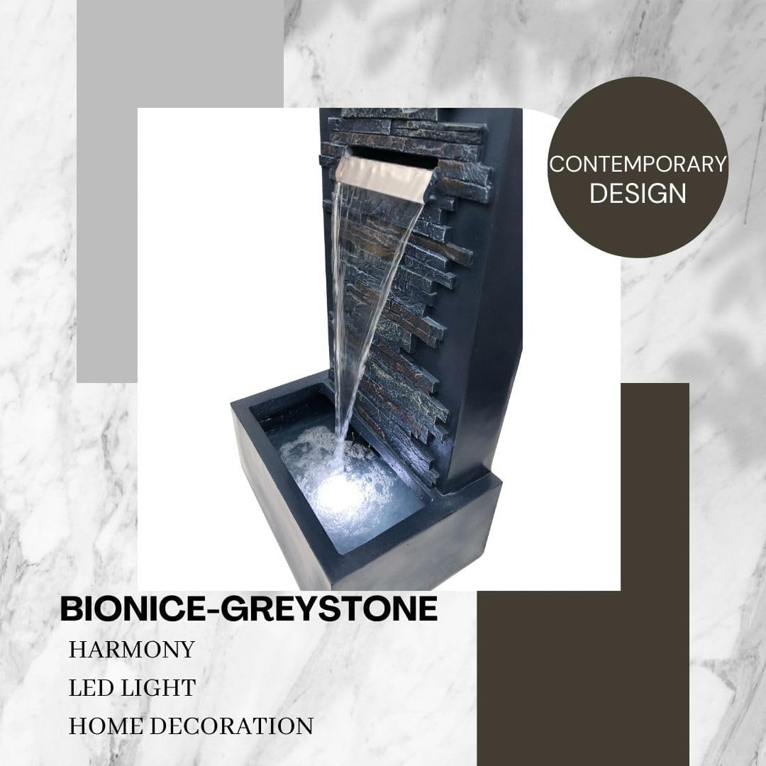 Modern Greystone Waterfall Wall Water Feature Water Fountain image number 4