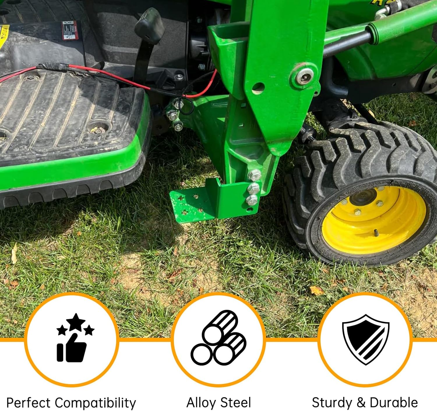 Forogore Bolt on 6" Tractor Driver Step Compatible with John Deere 120 1023E 1025R 1026R image number 2