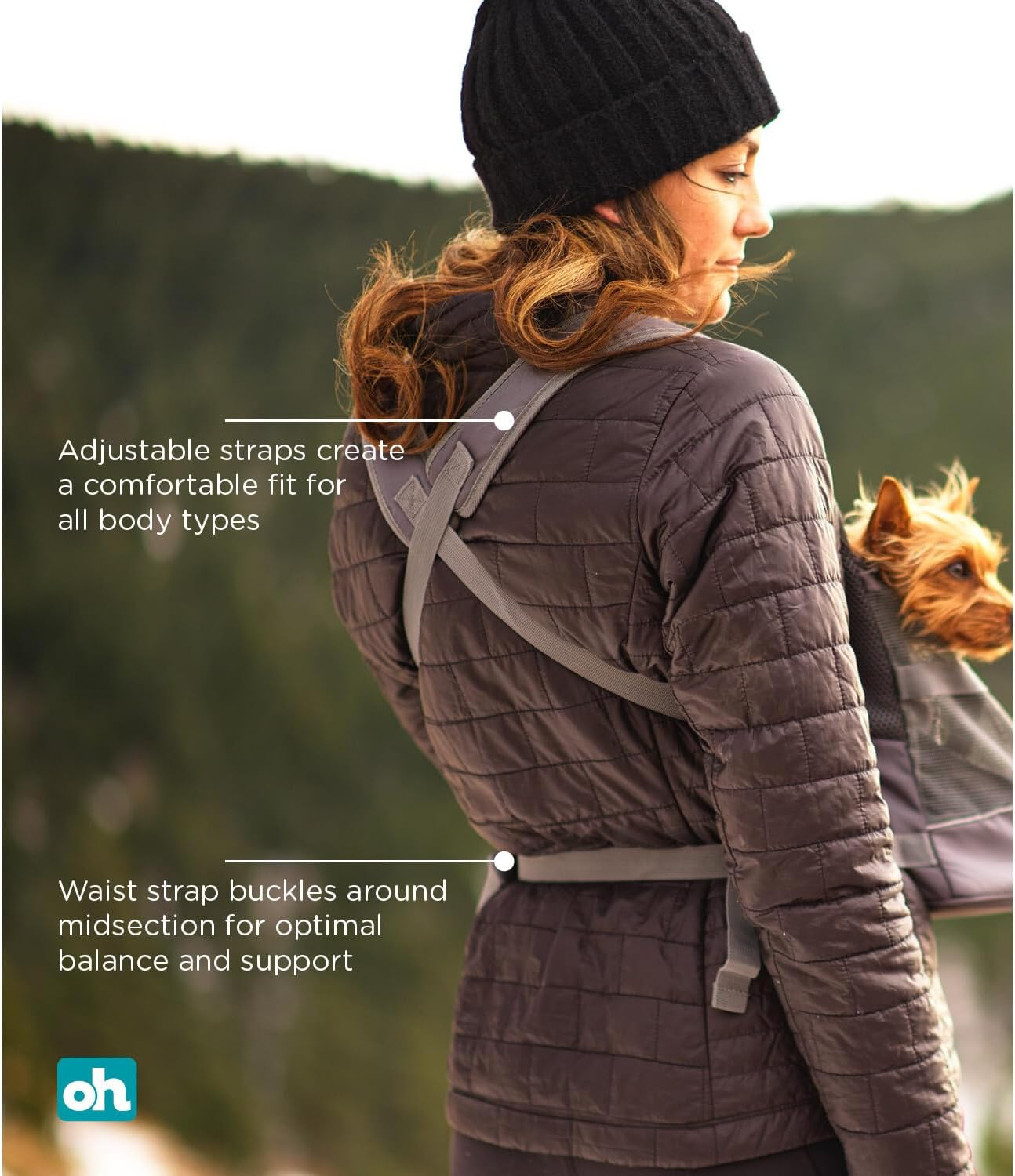 Outward Hound Puppak Dog Front Carrier, Small, Grey image number 4